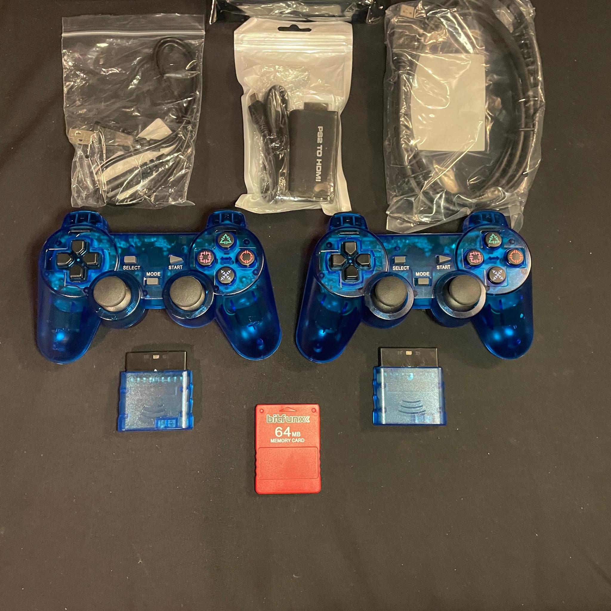 Ps2 Playstation 2 Accessories Kit 4TB Drive Wireless Controllers