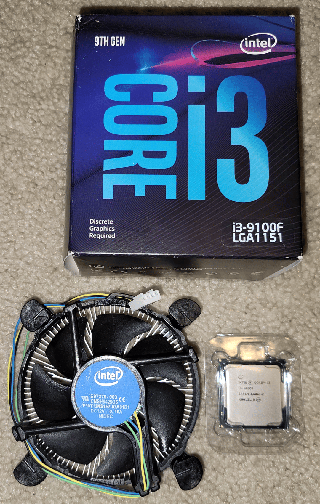 Intel Core i3-9100F Quad-Core LGA1151 Socket Excellent Condition