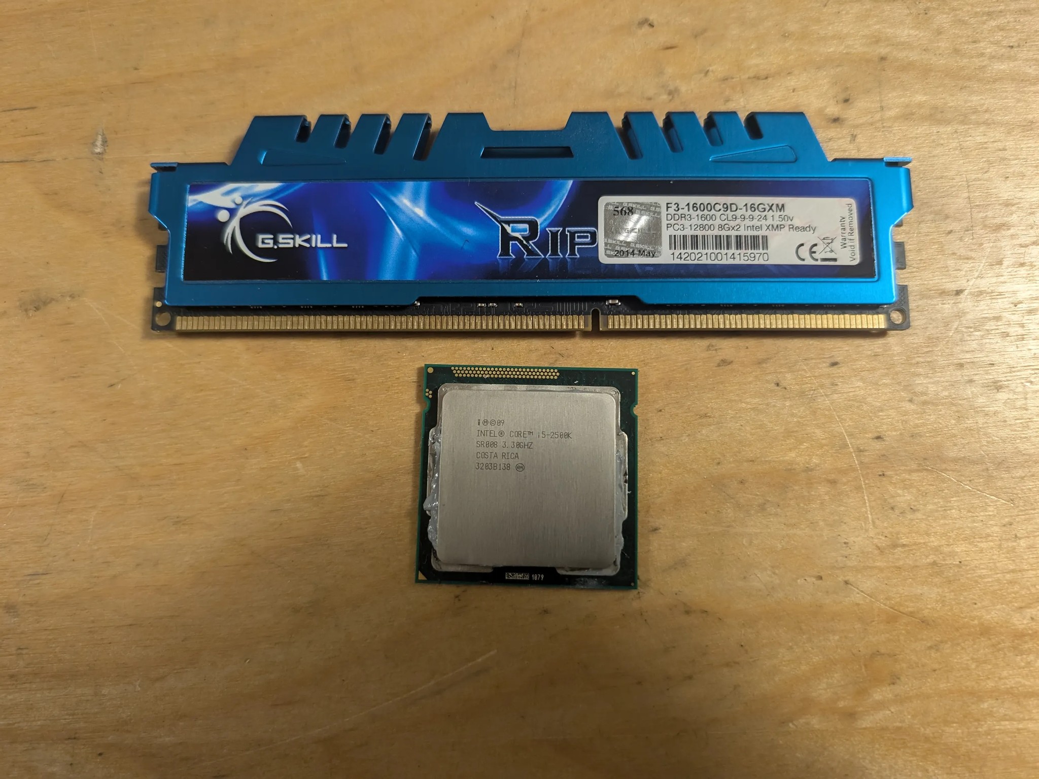 Intel core i5 2500k + 8gb ddr3