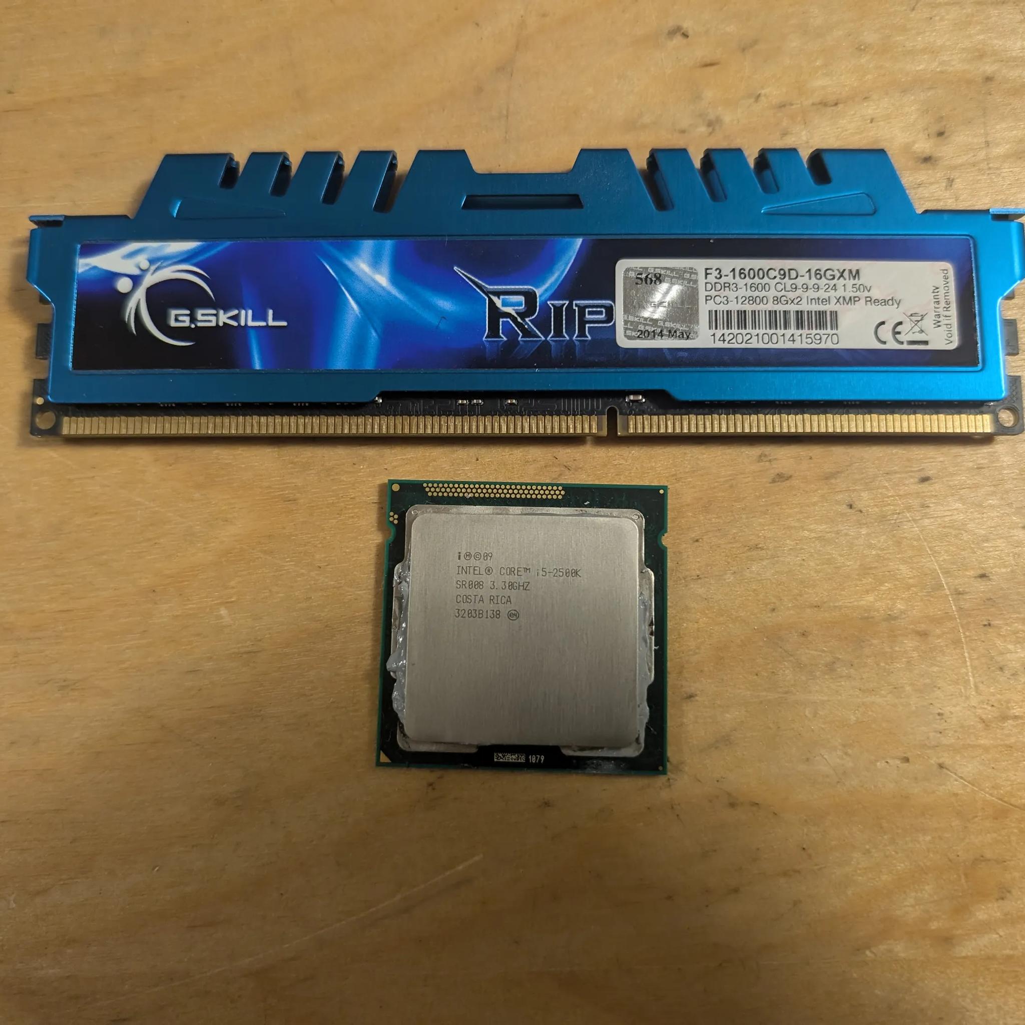Intel core i5 2500k + 8gb ddr3