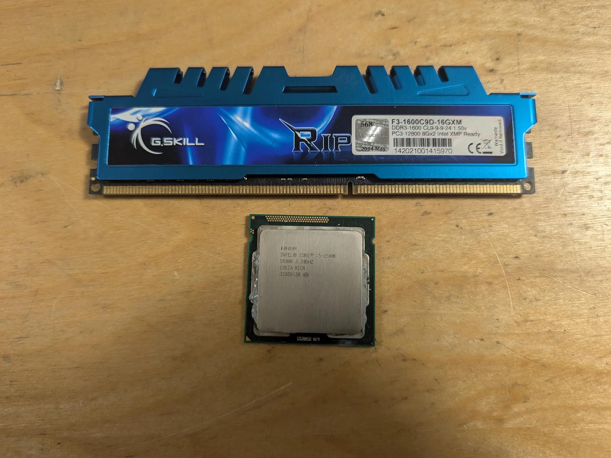 Intel core i5 2500k + 8gb ddr3