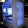 White gaming pc Ryzen 5 5500 rx 6600 8gb