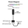TEUCER LC-S50R ARGB 5V 3PIN to SATA Interface Light Controller for PC Case Fan