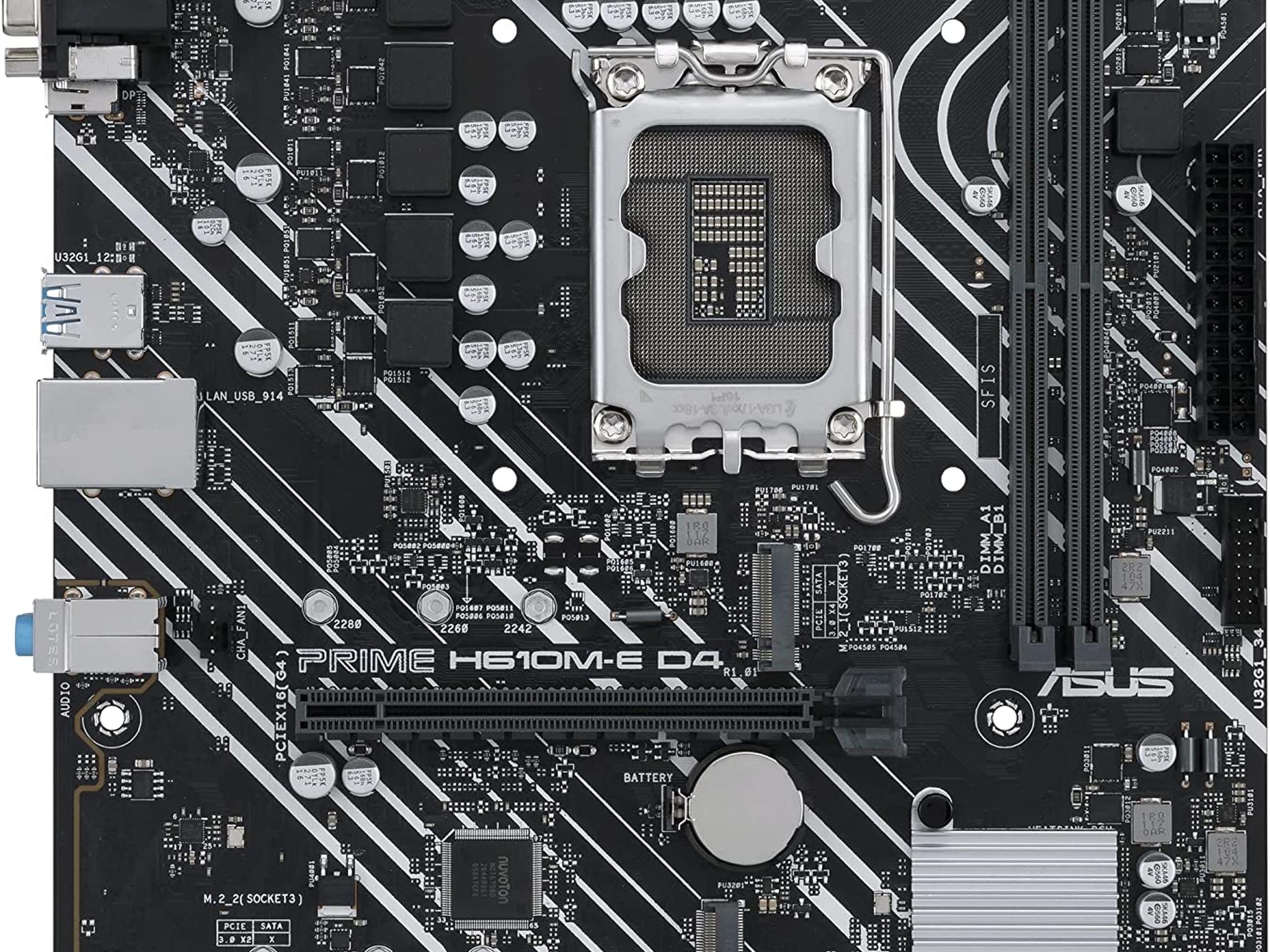 ASUS PRIME H610M-E D4 Intel H610 LGA 1700 microATX DDR4 Desktop Motherboard