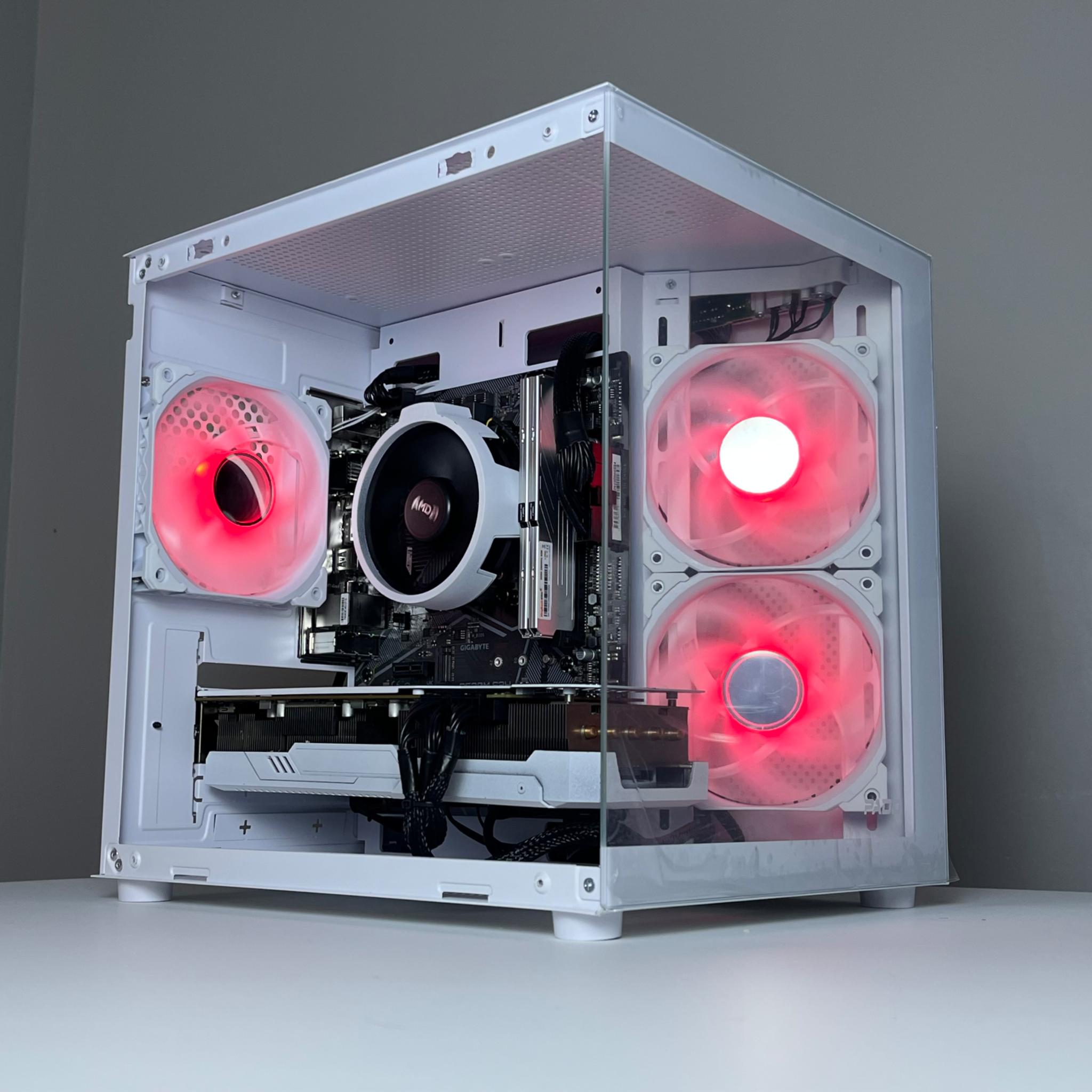 ❄️STARLIGHT ALL WHITE CUTOM GAMING PC RX 5700XT❄️