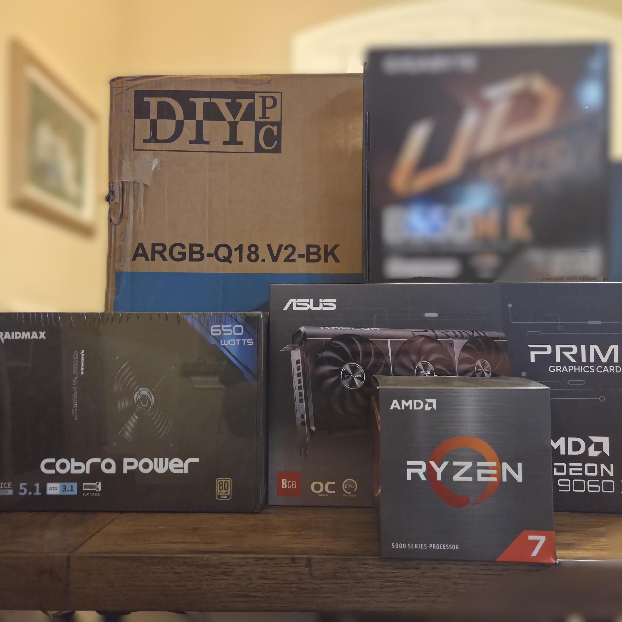 Magmadar!🔥– Ryzen 7 5800XT • RX 9060 XT • 32GB DDR4 • 1TB Gen4 NVMe • Temp Display