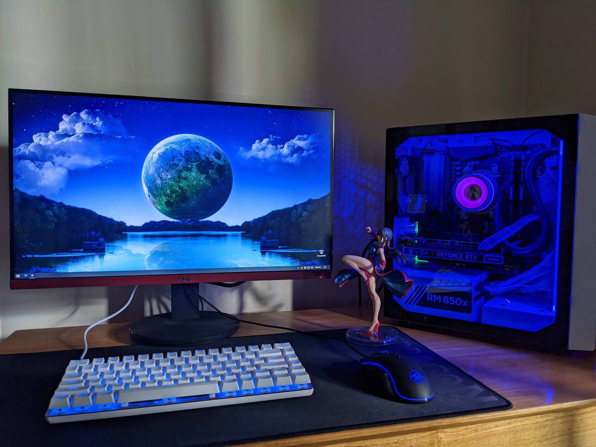 "Blue Ice": Ryzen 7 5800X | EVGA RTX 2060 KO Ultra | 500GB + 1TB NVMe SSDs | 32GB 3600MHz CL18 RAM