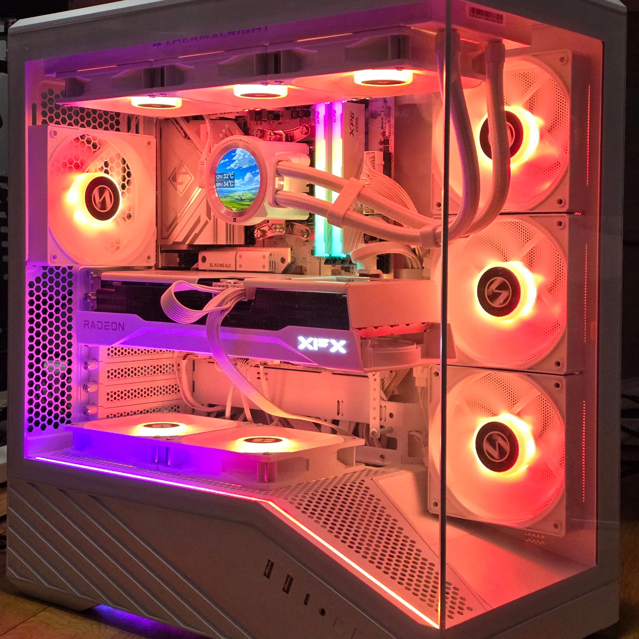 All AMD | All White 4K Gaming PC | RX 9070 16 GB | Ryzen 7 7800X3D | 32GB | 1TB | 2 Year Warranty