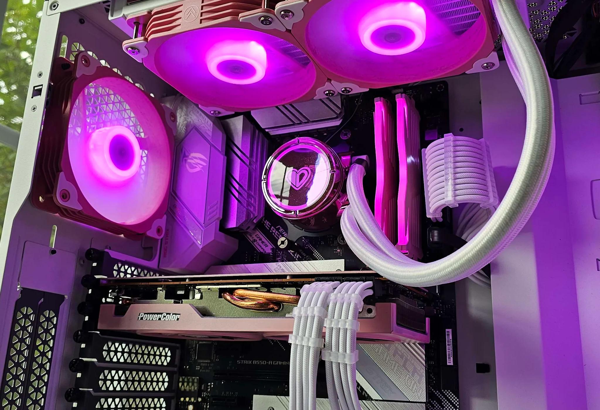 Rose 🌹 R5 5600x 6700xt 12Gb Pink Gaming pc