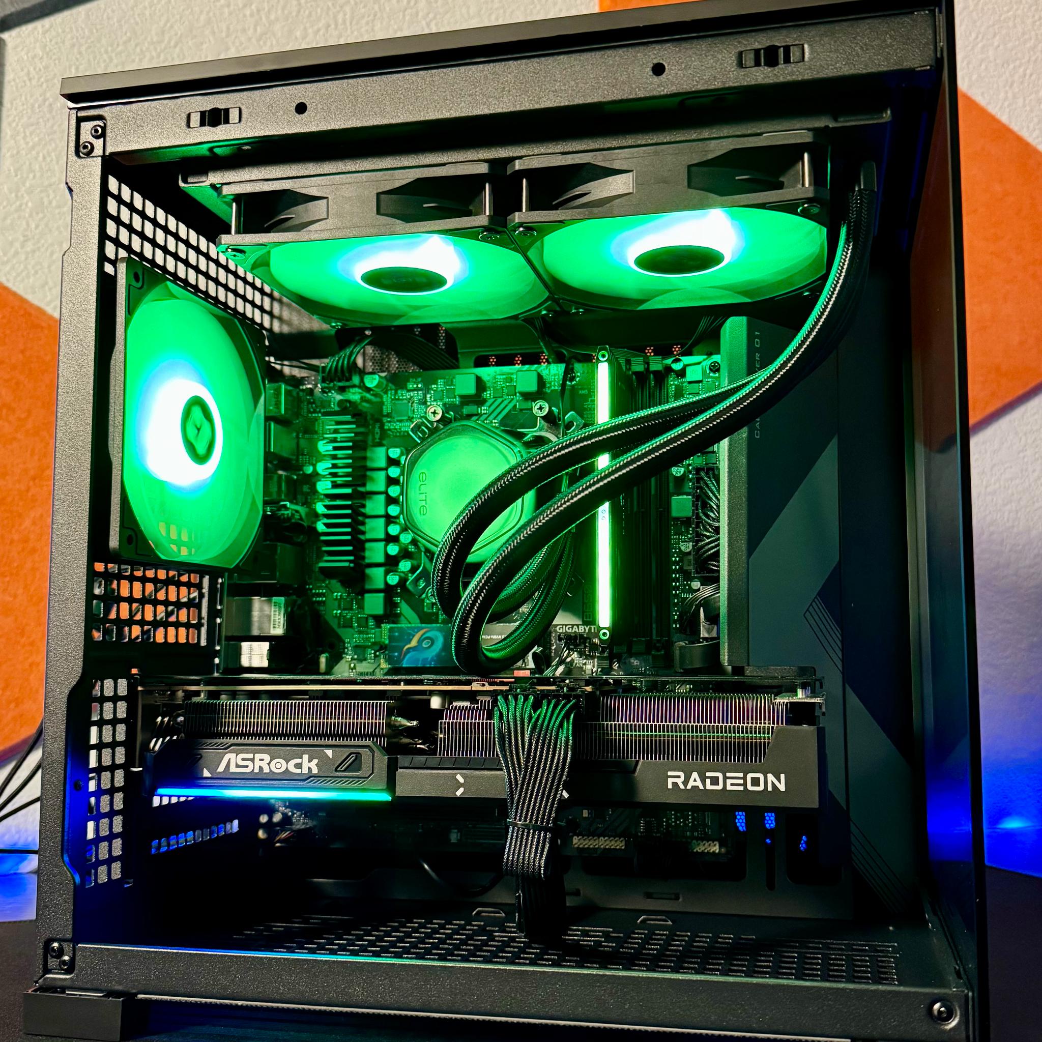🔥 Ryzen 5 7600X + RX 9070 16GB Gaming PC 🚀 1440p ULTRA BEAST ❄️ 240mm Liquid Cooled ✨ Jonsbo D34