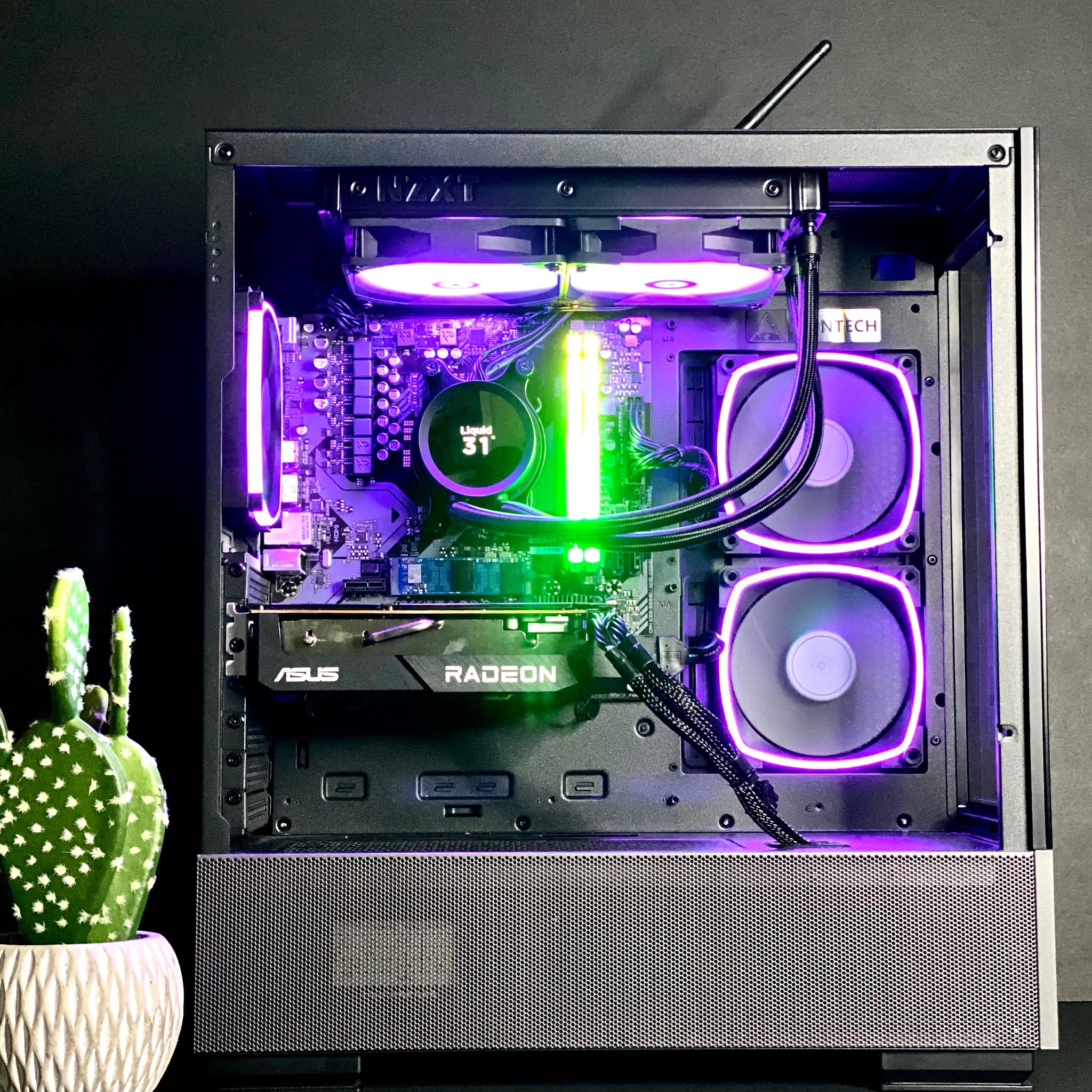 The Liquid cooled AM5 Beast| Ryzen 5 7500F w/ RX 7600 32GB DDR5 RAM| 1TB NVMe| Windows 11