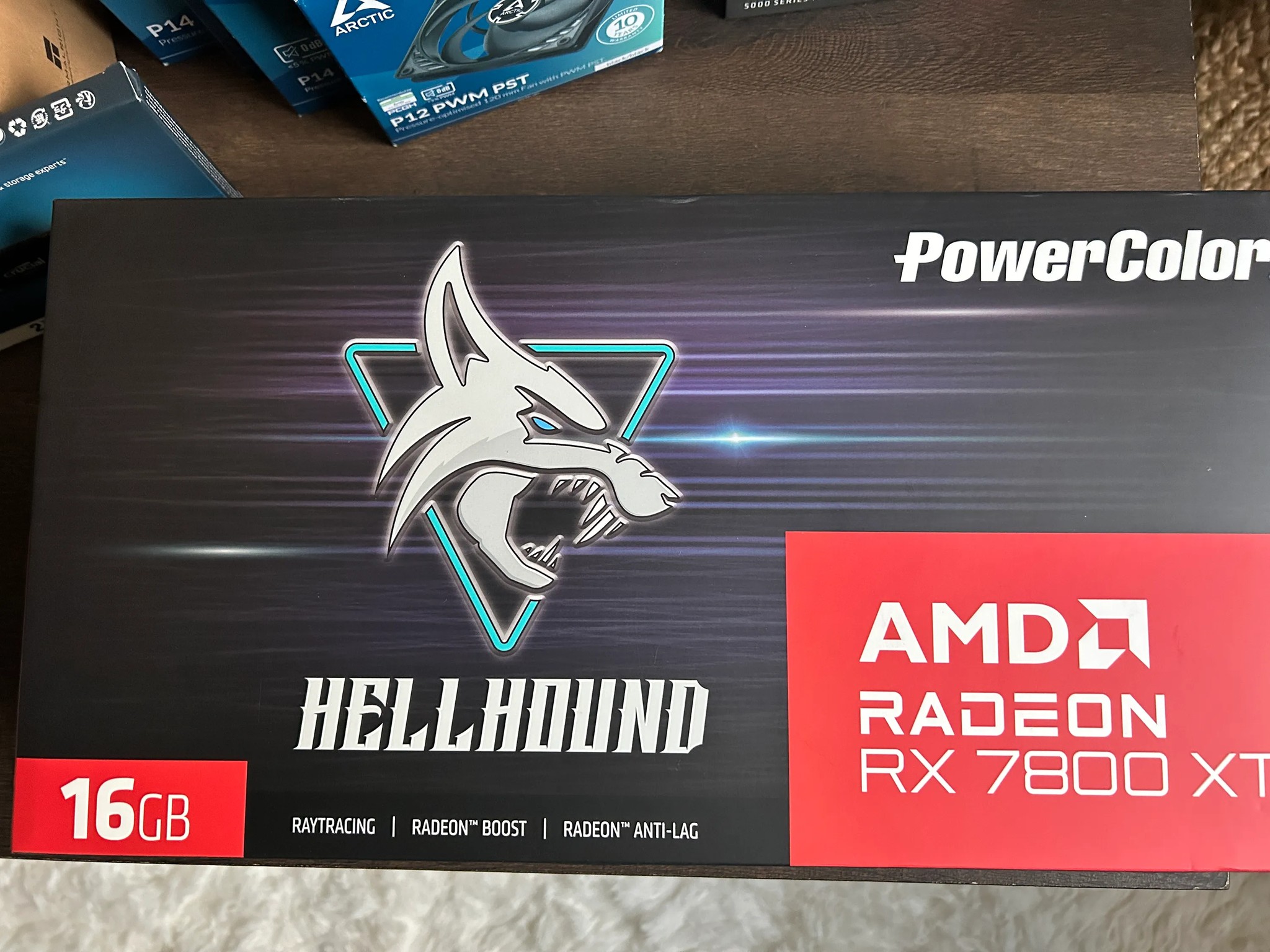 Ryzen 7 5700x 8 cores,  Radeon RX7800xt 16GB, 32GB RAM DDR4 3600, NVMe ssd 2TB, PSU Corsair 850w