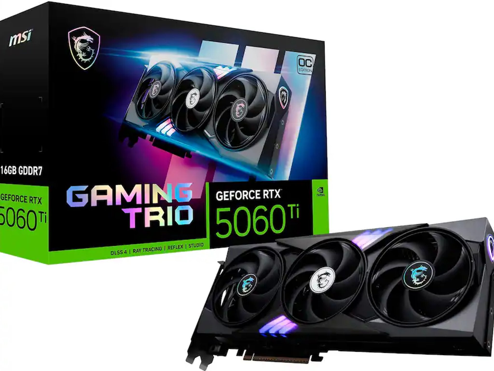 MSI NVIDIA GeForce RTX 5060Ti 16G Gaming Trio OC Video Card — New/Sealed