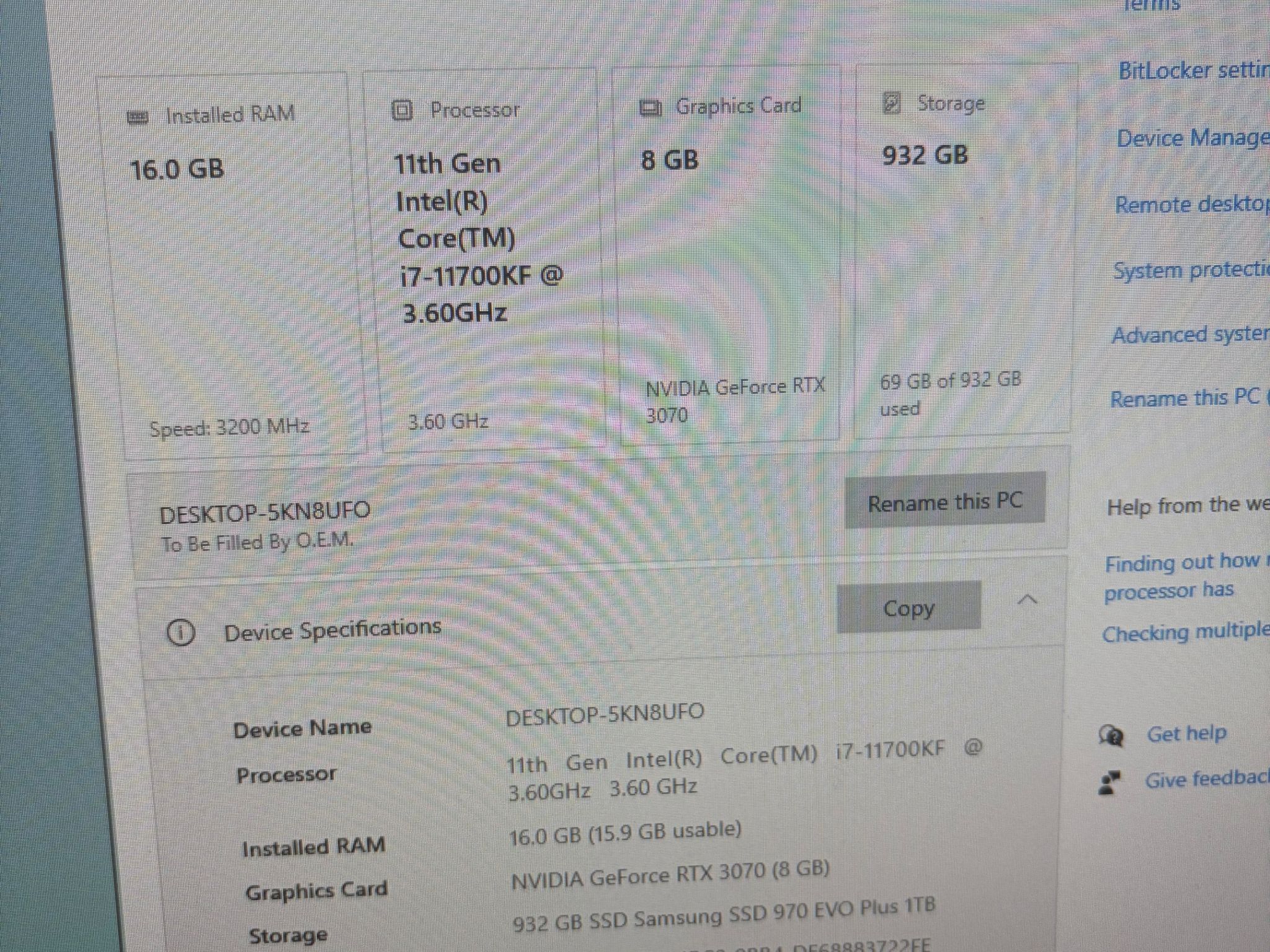 GeForce RTX 3070 Custom Gaming PC - Core i7-11700KF