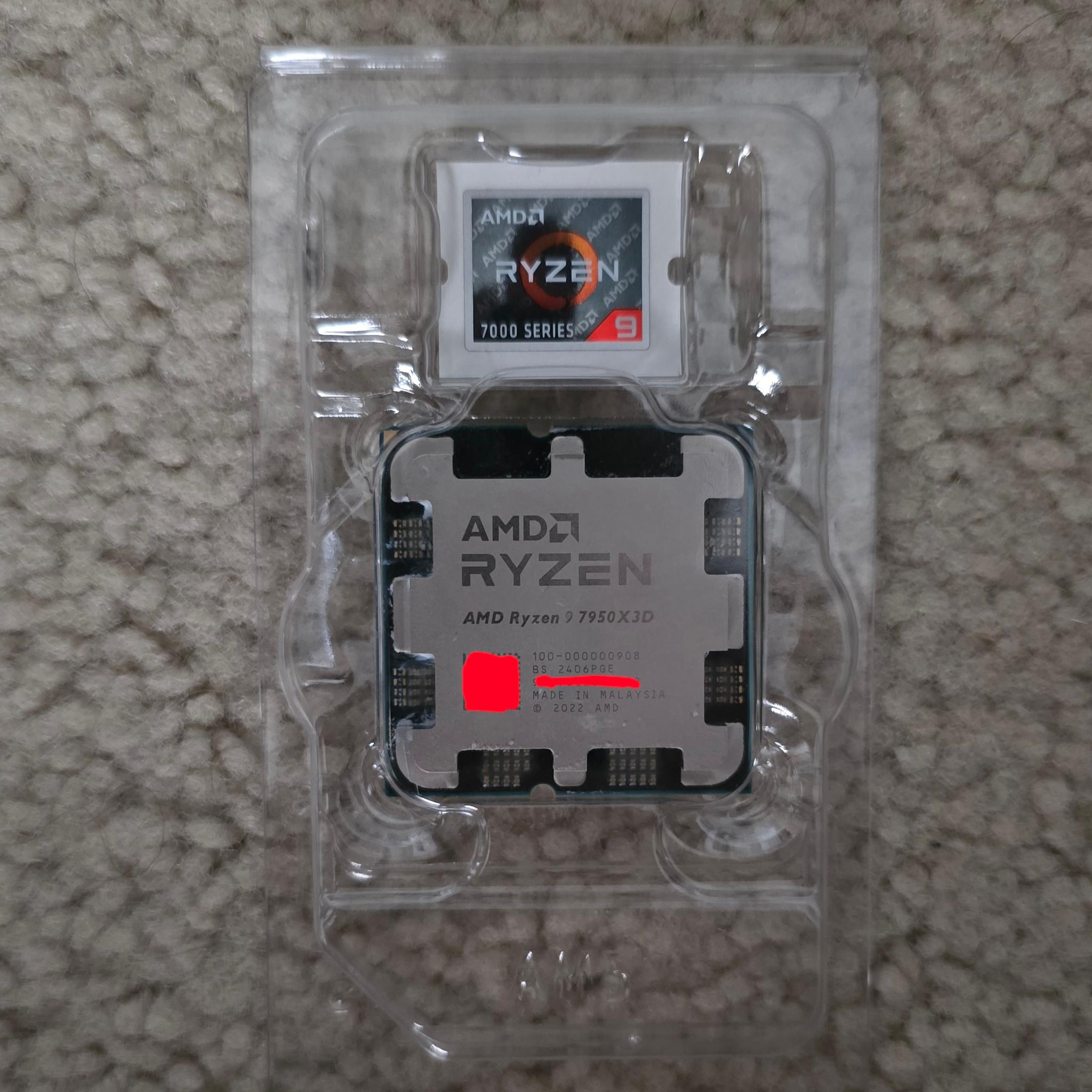 AMD Ryzen 9 7950X3D 16-Core AM5 Processor Like New 3D V-Cache + Original Box