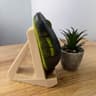 Minimalist Wood PLA Mouse Stand, Cork Lined, Gaming Desk Accessory (3D Printed)