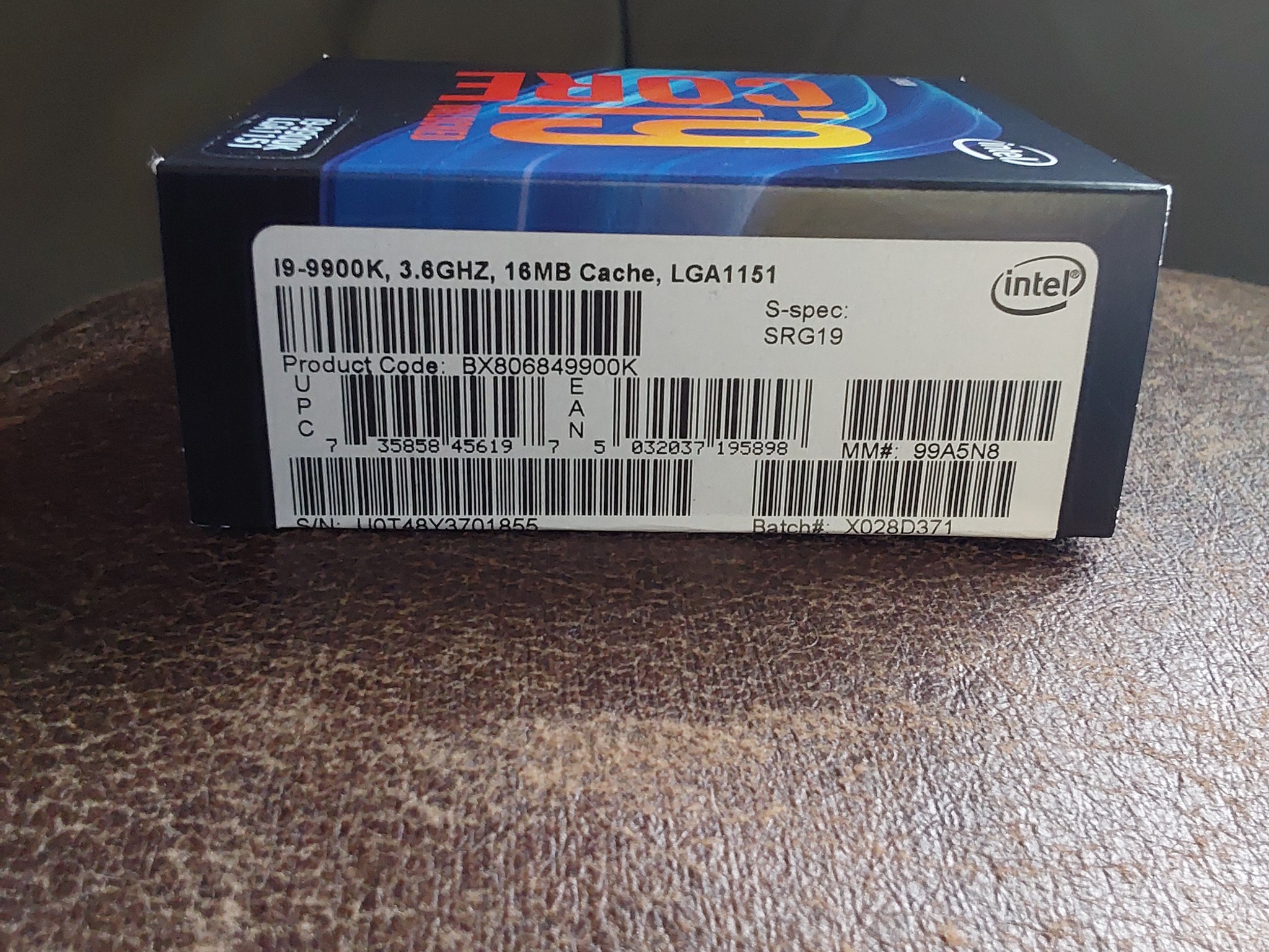 Intel Core i9-9900K 8-Core (5.0 GHz Turbo) LGA 1151 (300 Series) Desktop Processor