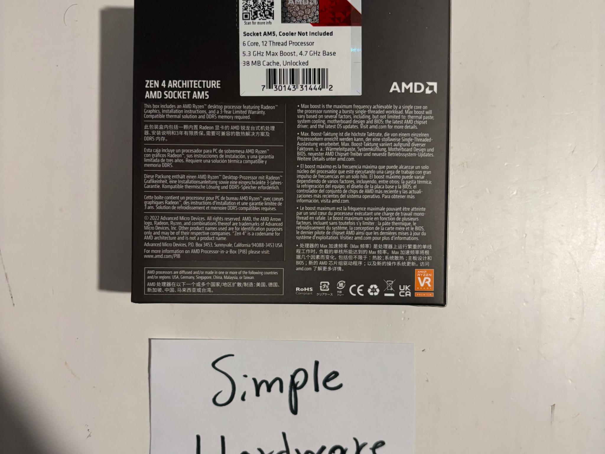 Ryzen 5 7600X