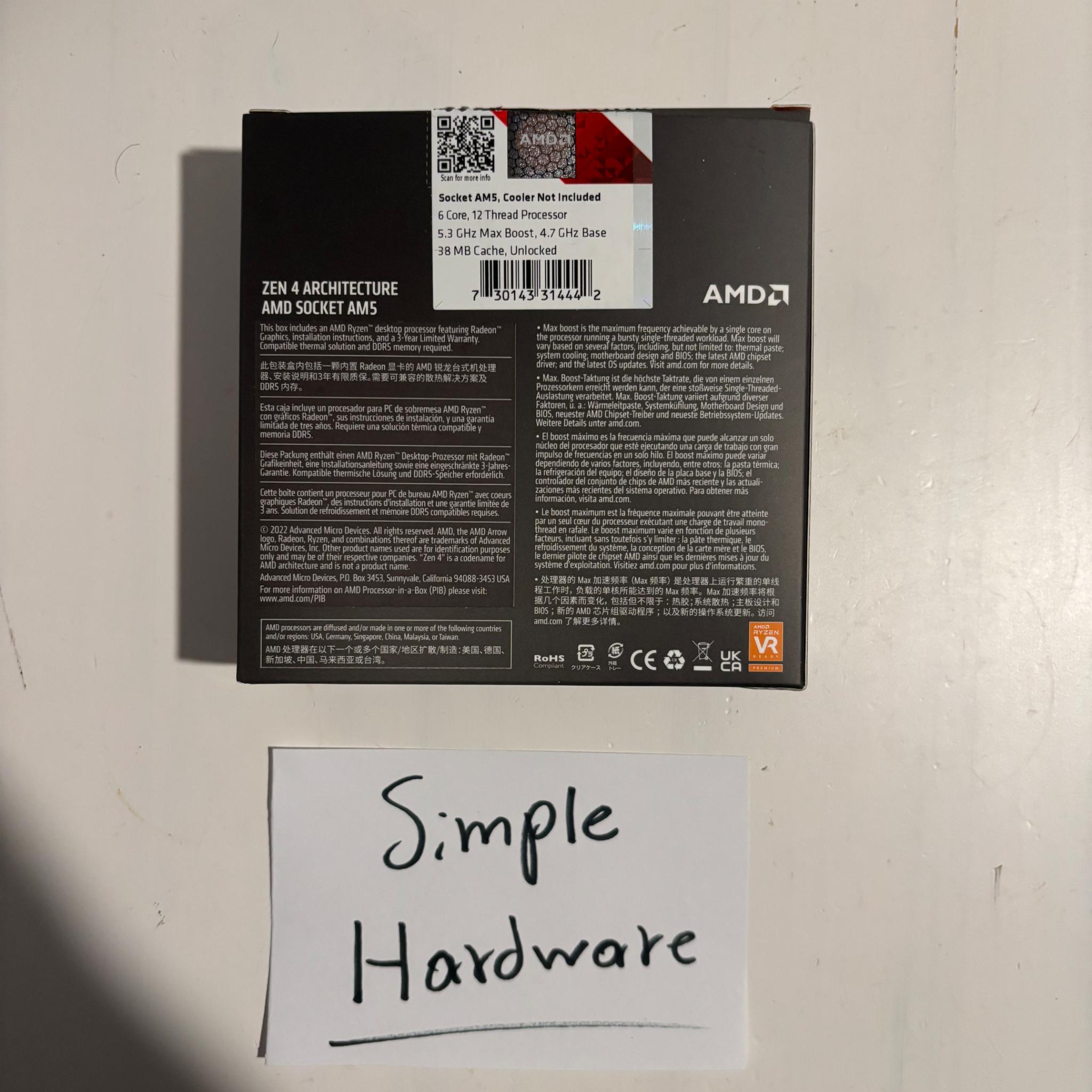 Ryzen 5 7600X