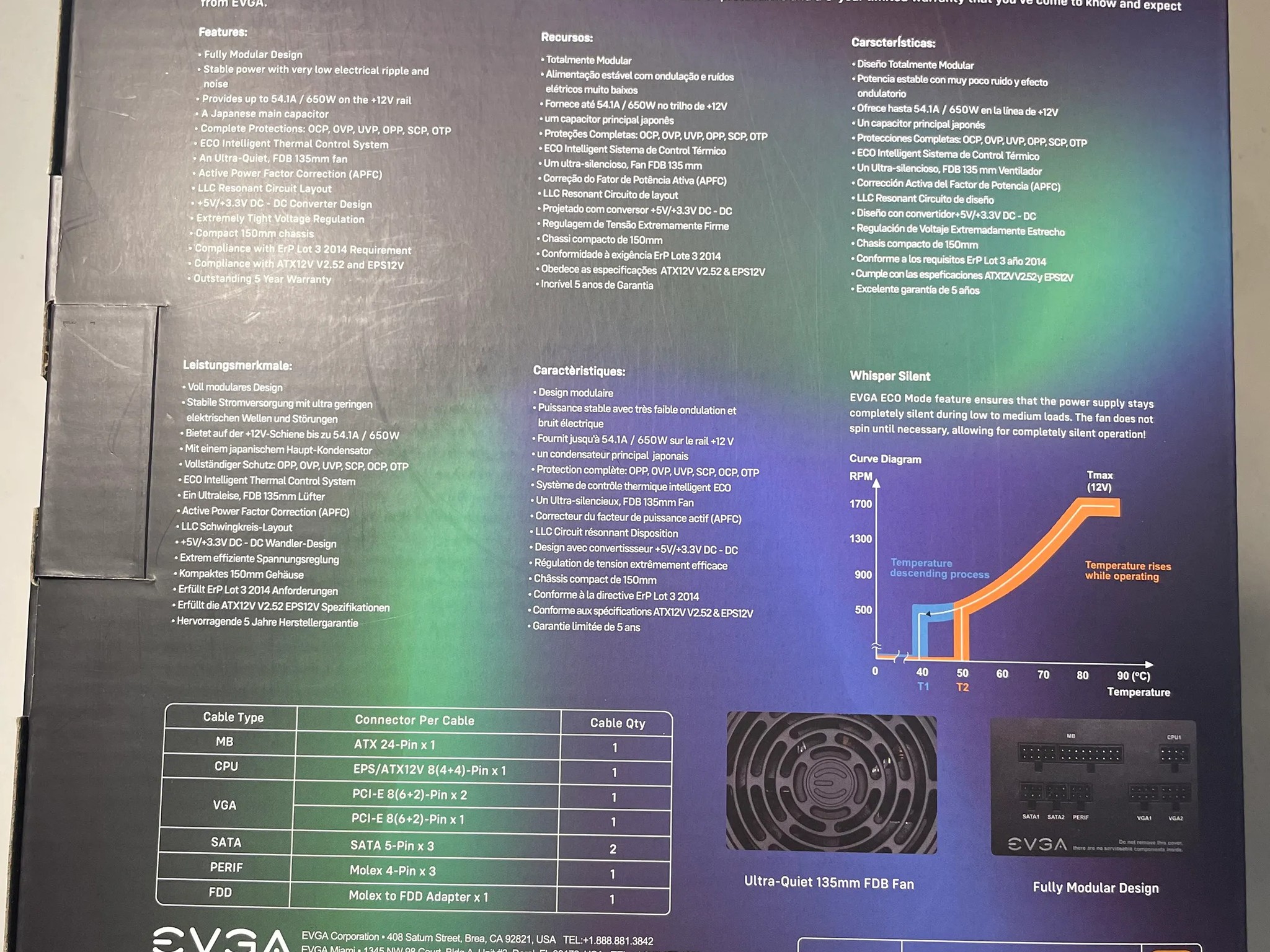 EVGA 650W 80+ Bronze Power Supply