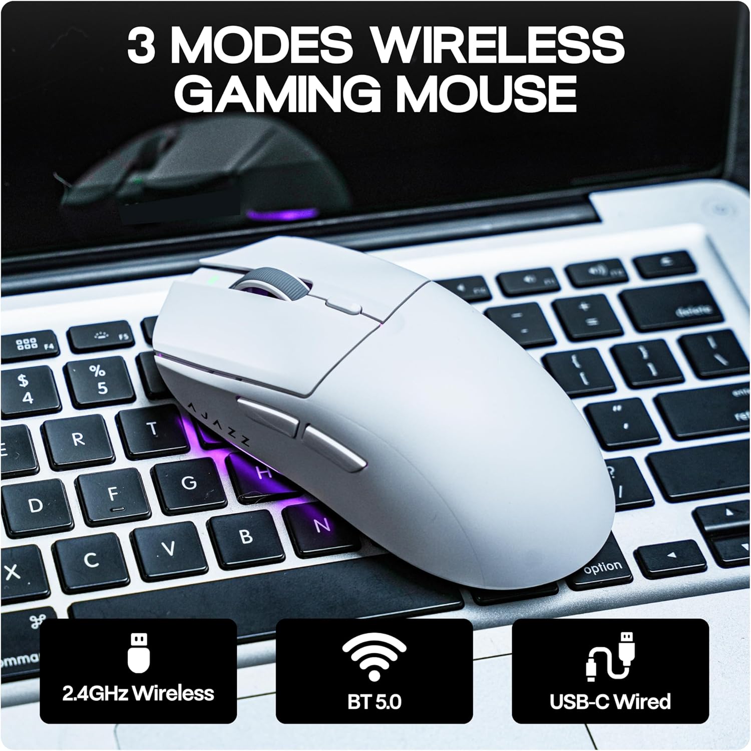 AJAZZ AJ139 V2 MC 66g Gaming Mouse with Charging Base, 12,000 DPI