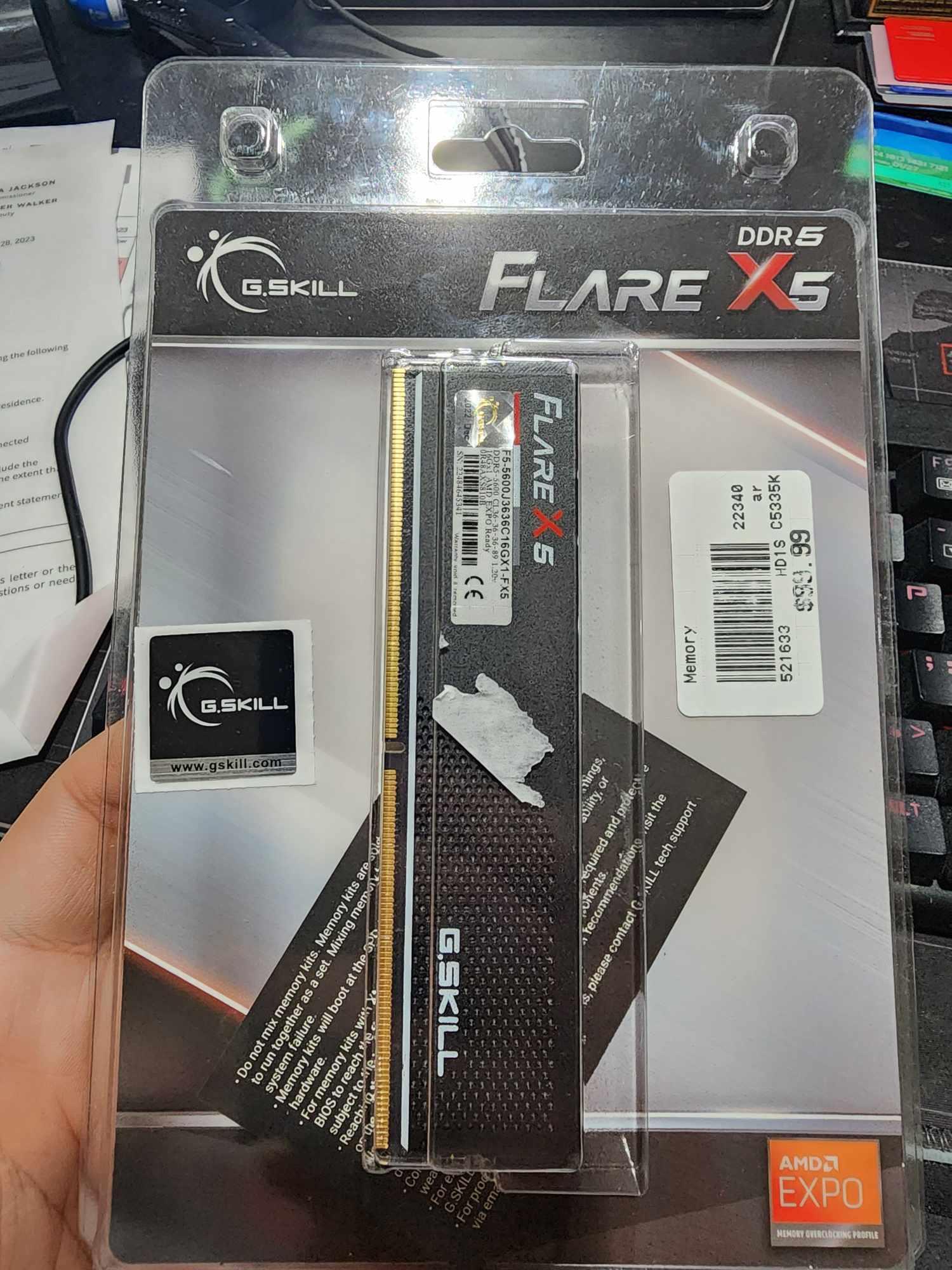 G.Skill Flare X5 16GB DDR5-5600 PC5-44800 CL36 Module
