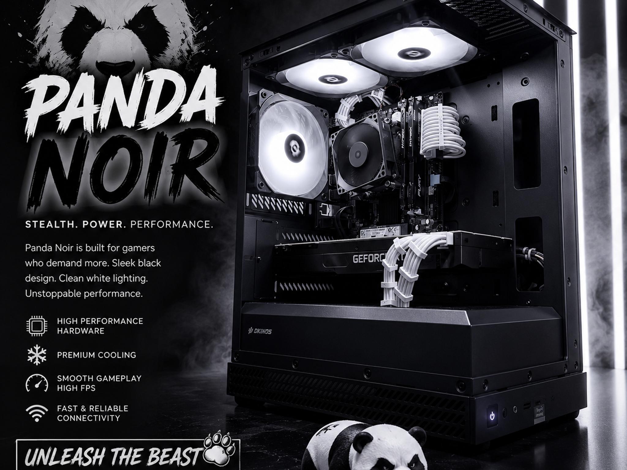 ⚫️"Panda Noir"⚪️| 4k Gaming | RTX 2080 Super | Intel i7 9700 | 16GB Ram | 1.5TB Storage
