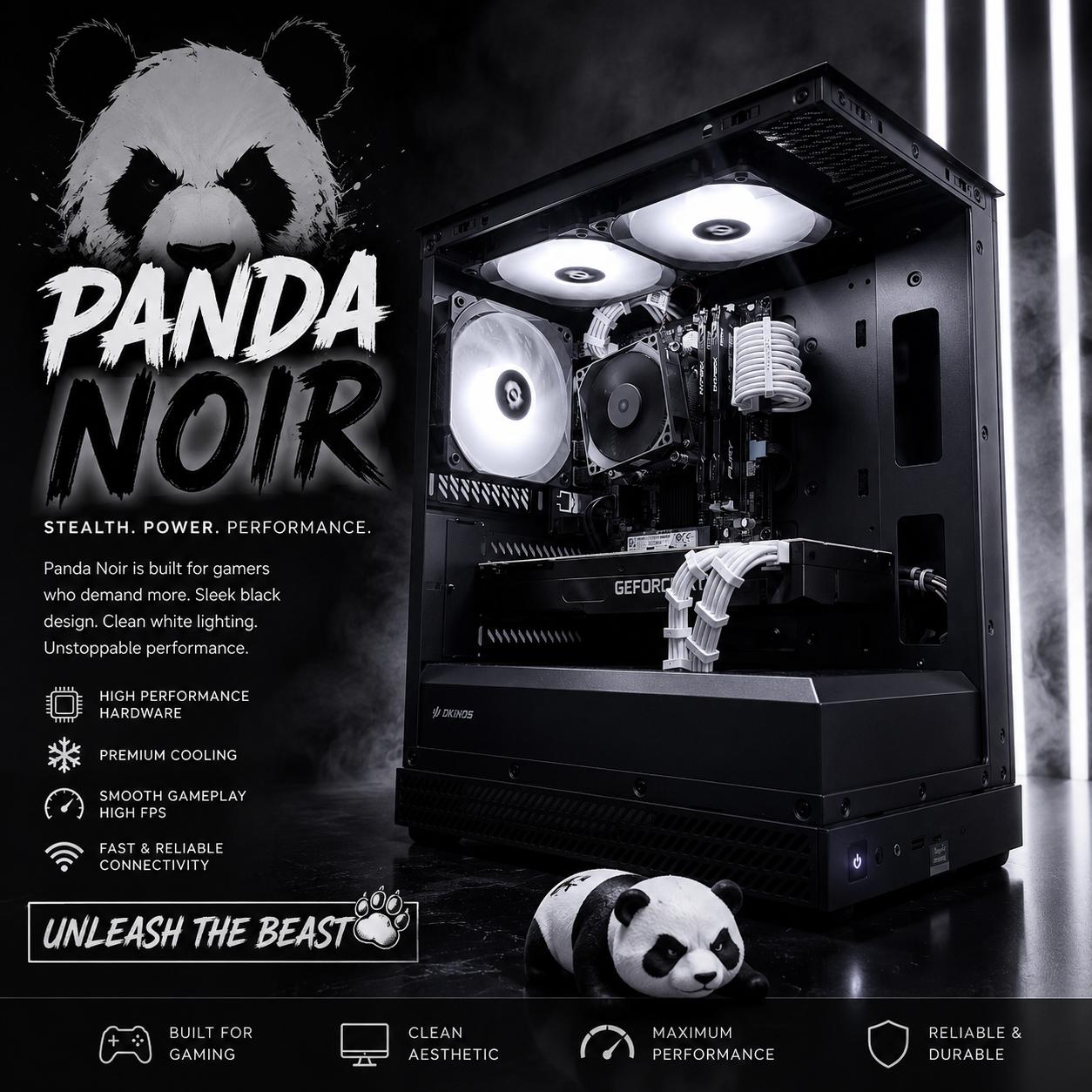 ⚫️"Panda Noir"⚪️| 4k Gaming | RTX 2080 Super | Intel i7 9700 | 16GB Ram | 1.5TB Storage