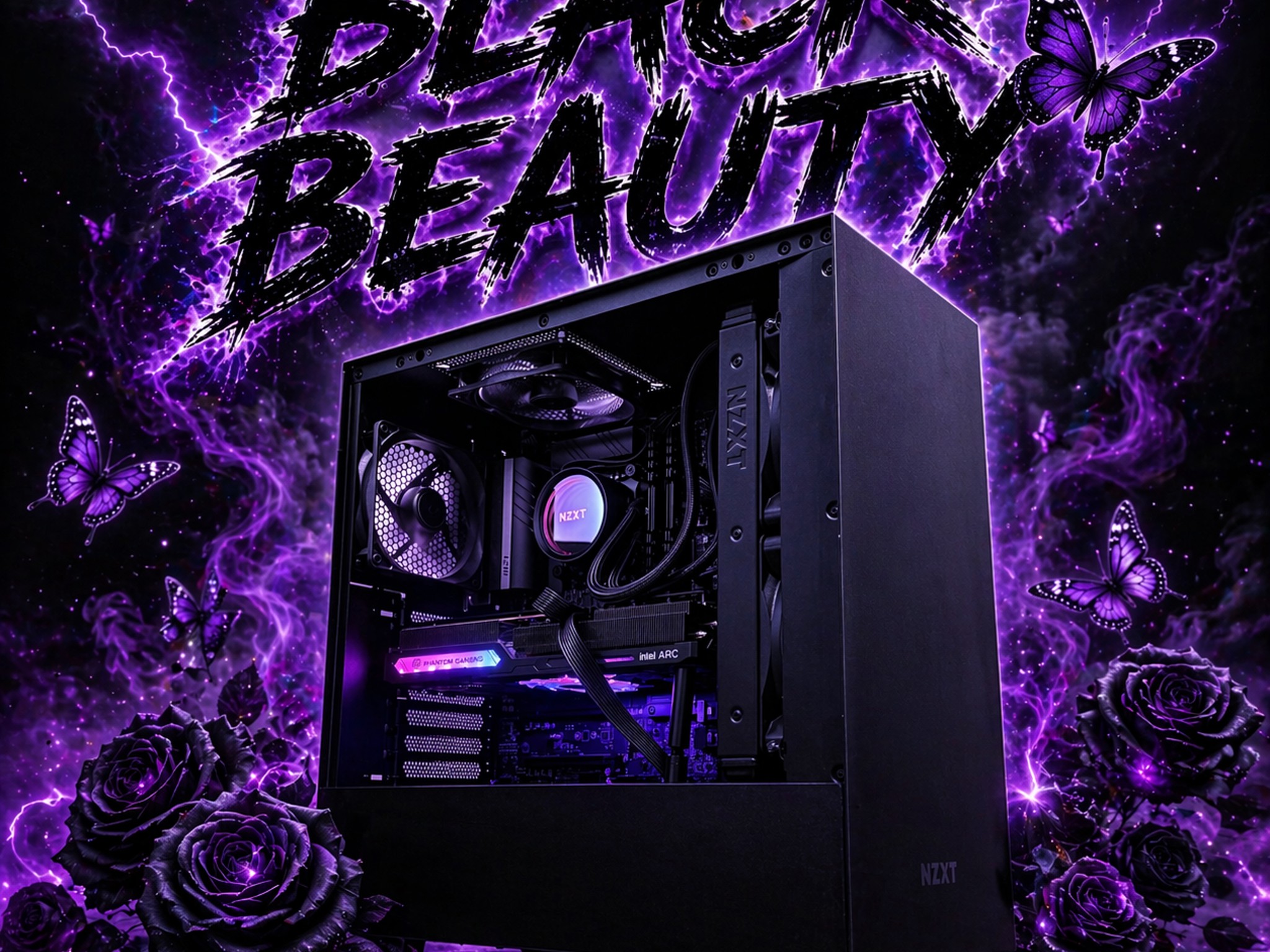 🖤😍"Black Beauty"😍🖤 | 1080/1440p Gaming | Arc A770 | i7 11700K | 32gb Ram | 1.5TB | WiFi/BT