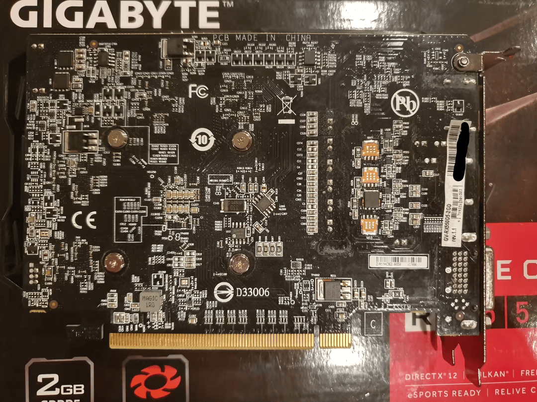 Gigabyte Radeon RX 550 2GB Graphics card
