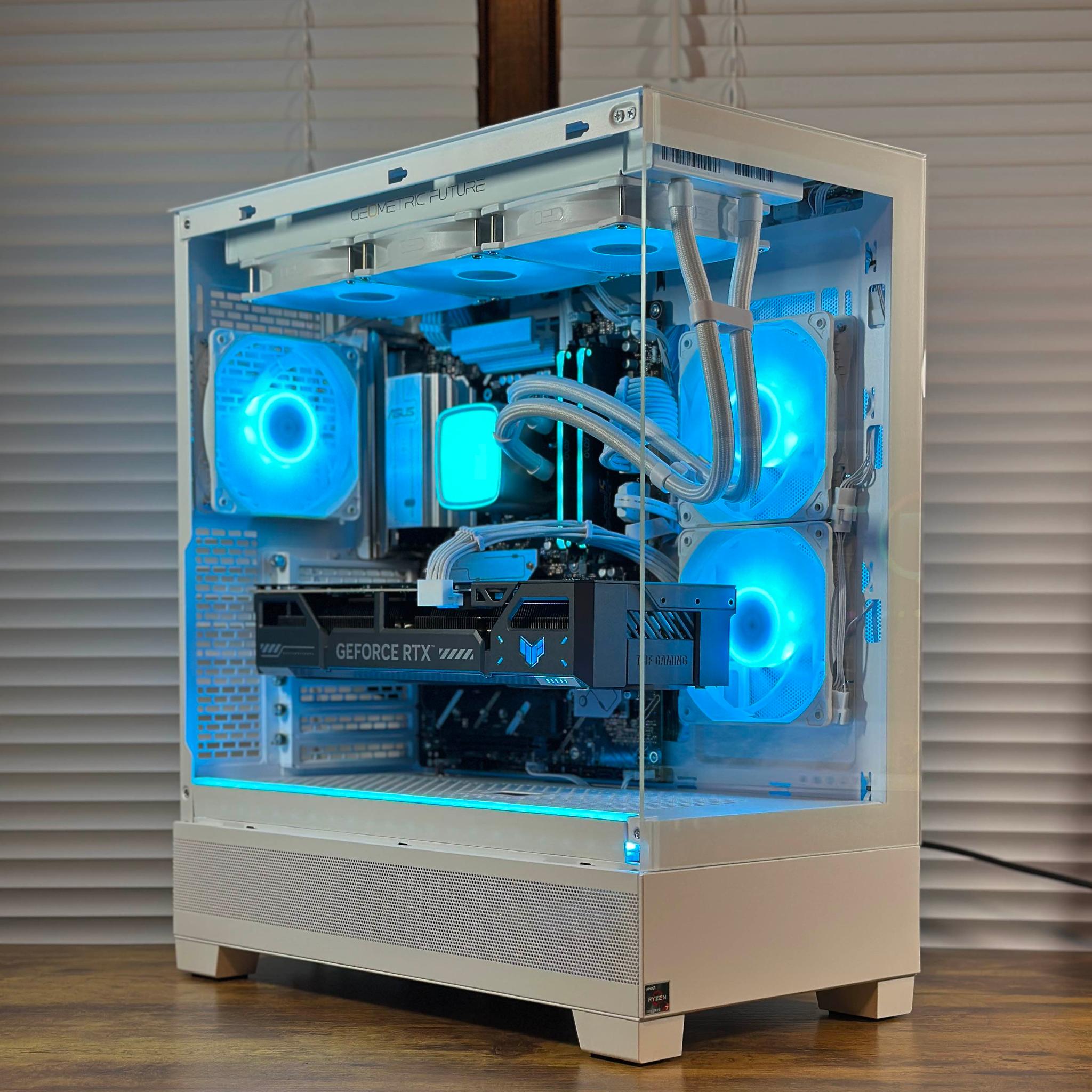 RTX 5070 12GB | Ryzen 7 7700X | 32GB DDR5 | 5TB Storage | Win11 | WIFI | 1440P/4K White Gaming PC