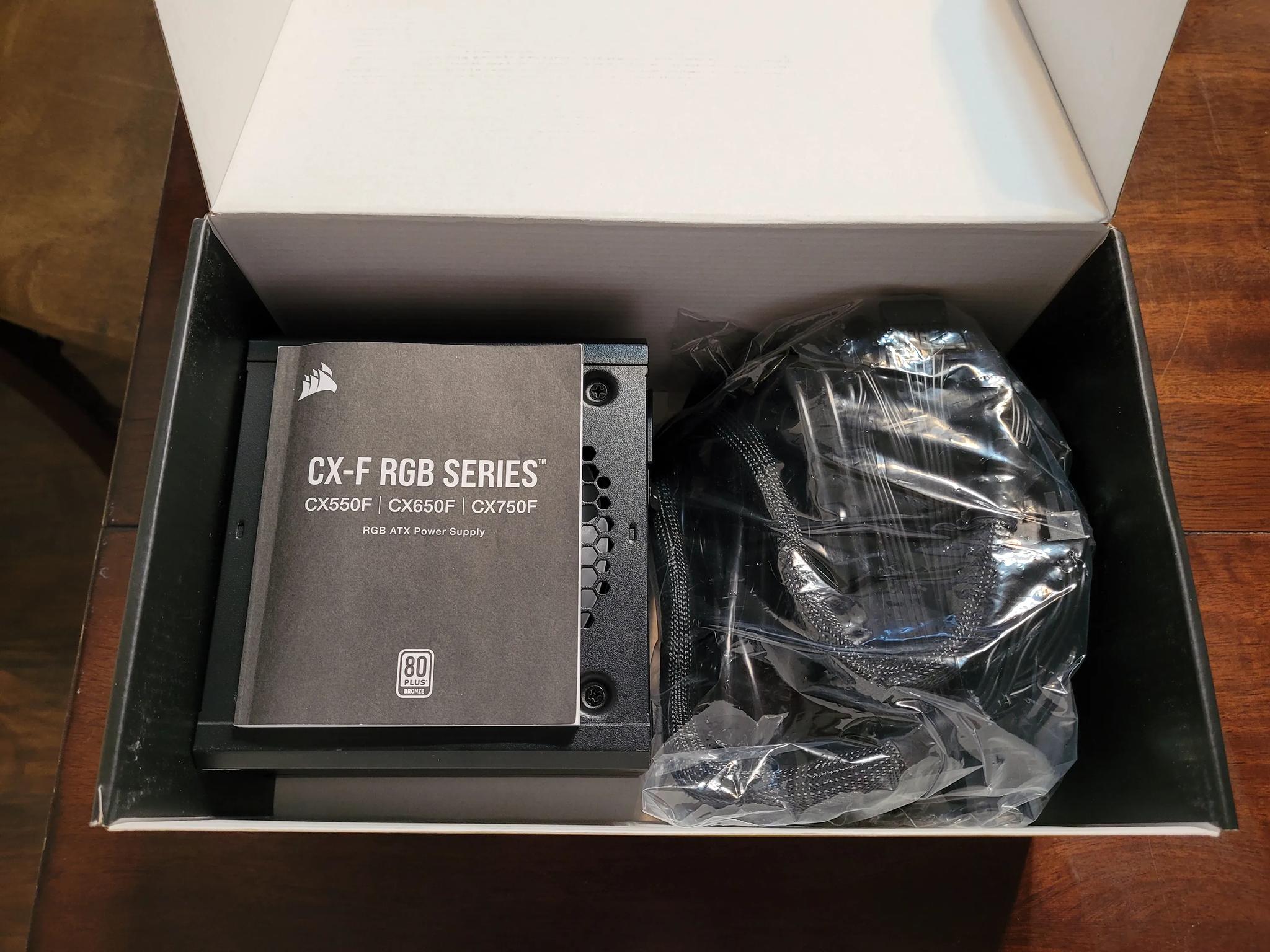 Corsair CX550F 550W 80+ Bronze Certified Fully Modular ATX RGB Series Power Supply (Black)