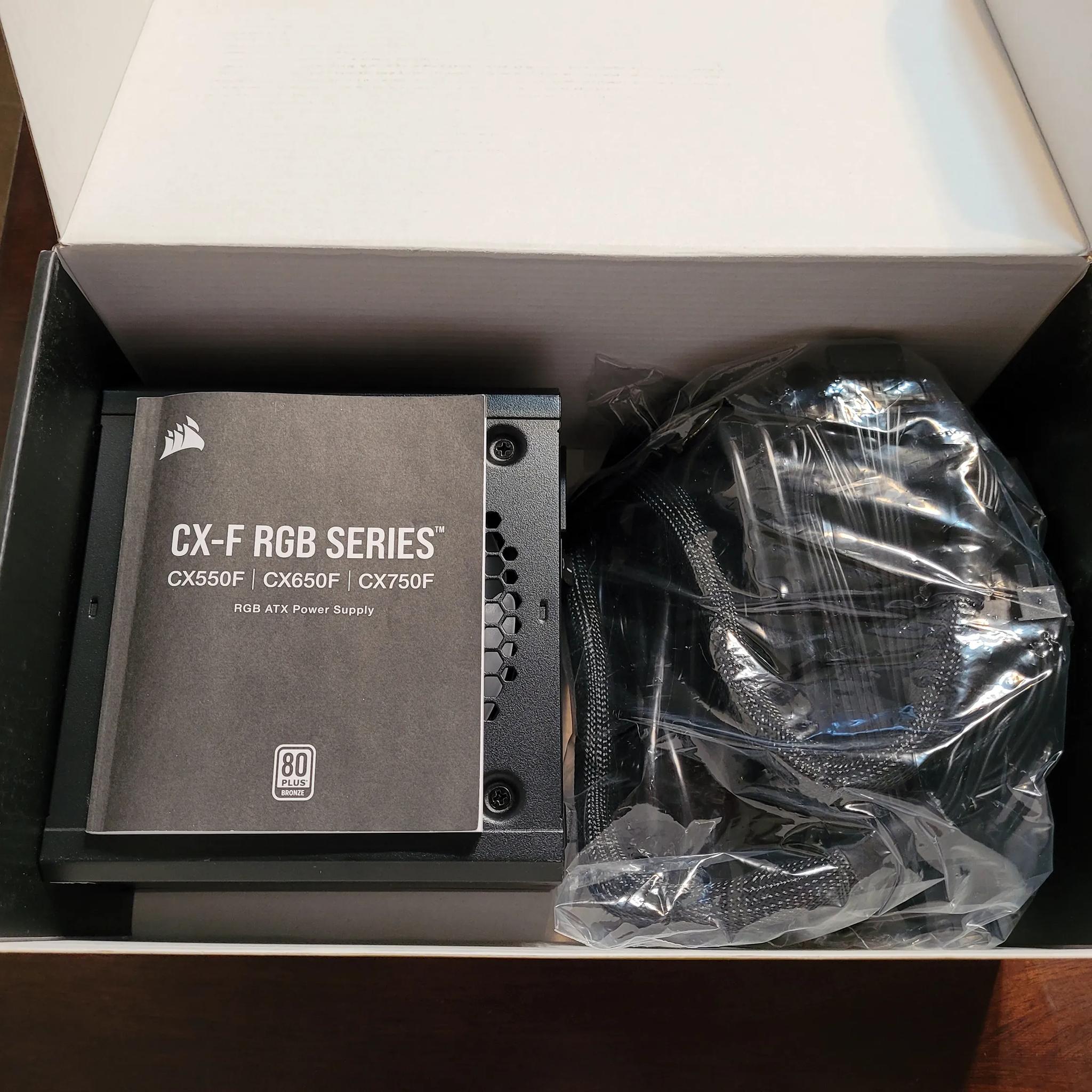 Corsair CX550F 550W 80+ Bronze Certified Fully Modular ATX RGB Series Power Supply (Black)