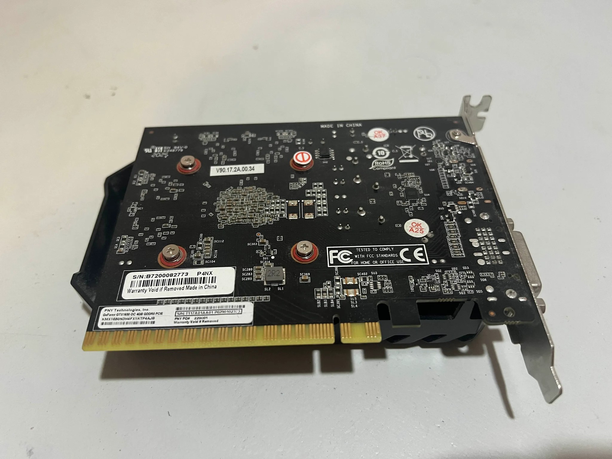 PNY GeForce GTX 1650 4GB Single Fan DDR5