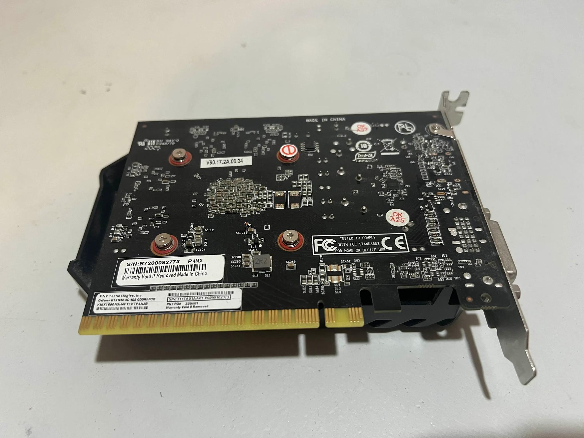 PNY GeForce GTX 1650 4GB Single Fan DDR5