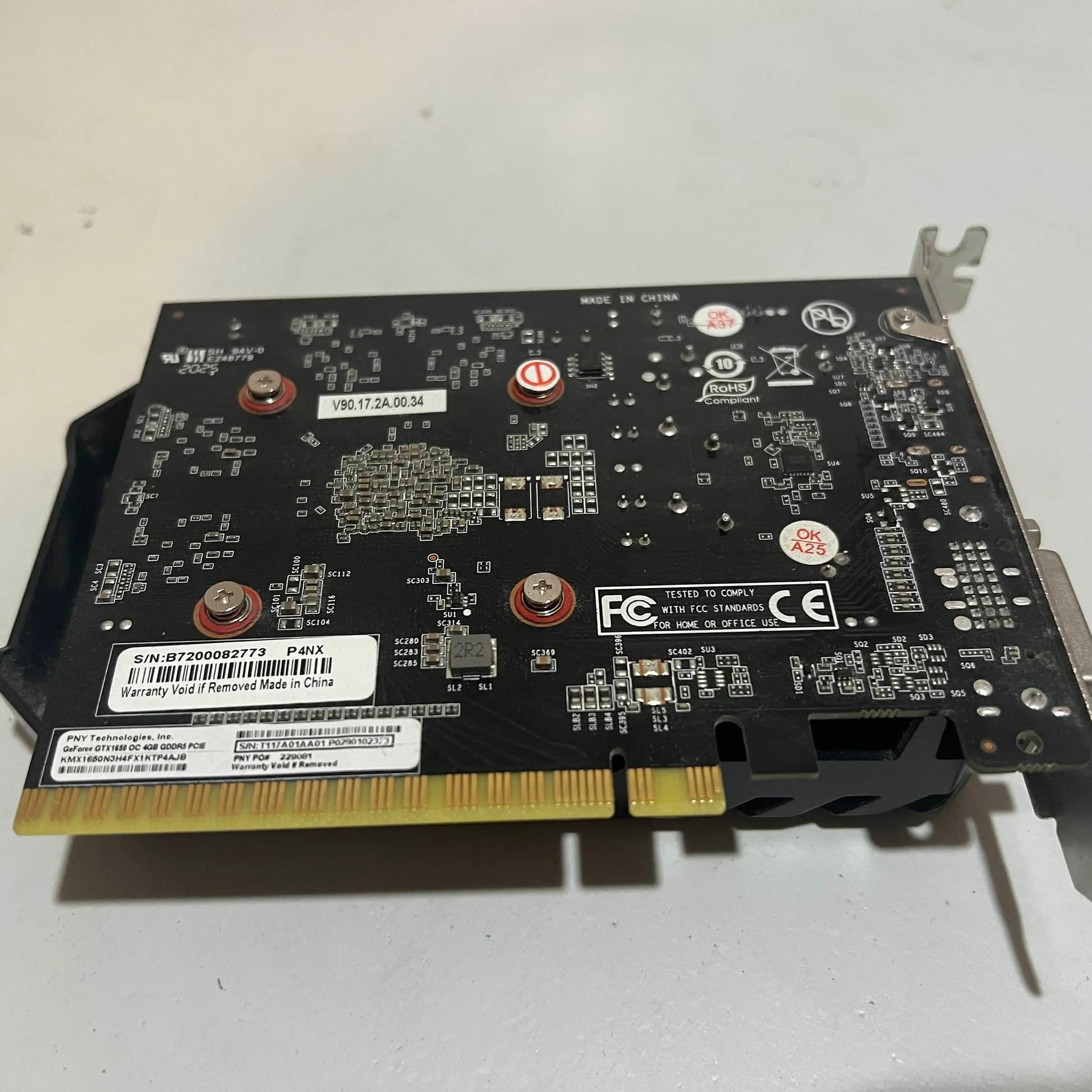 PNY GeForce GTX 1650 4GB Single Fan DDR5