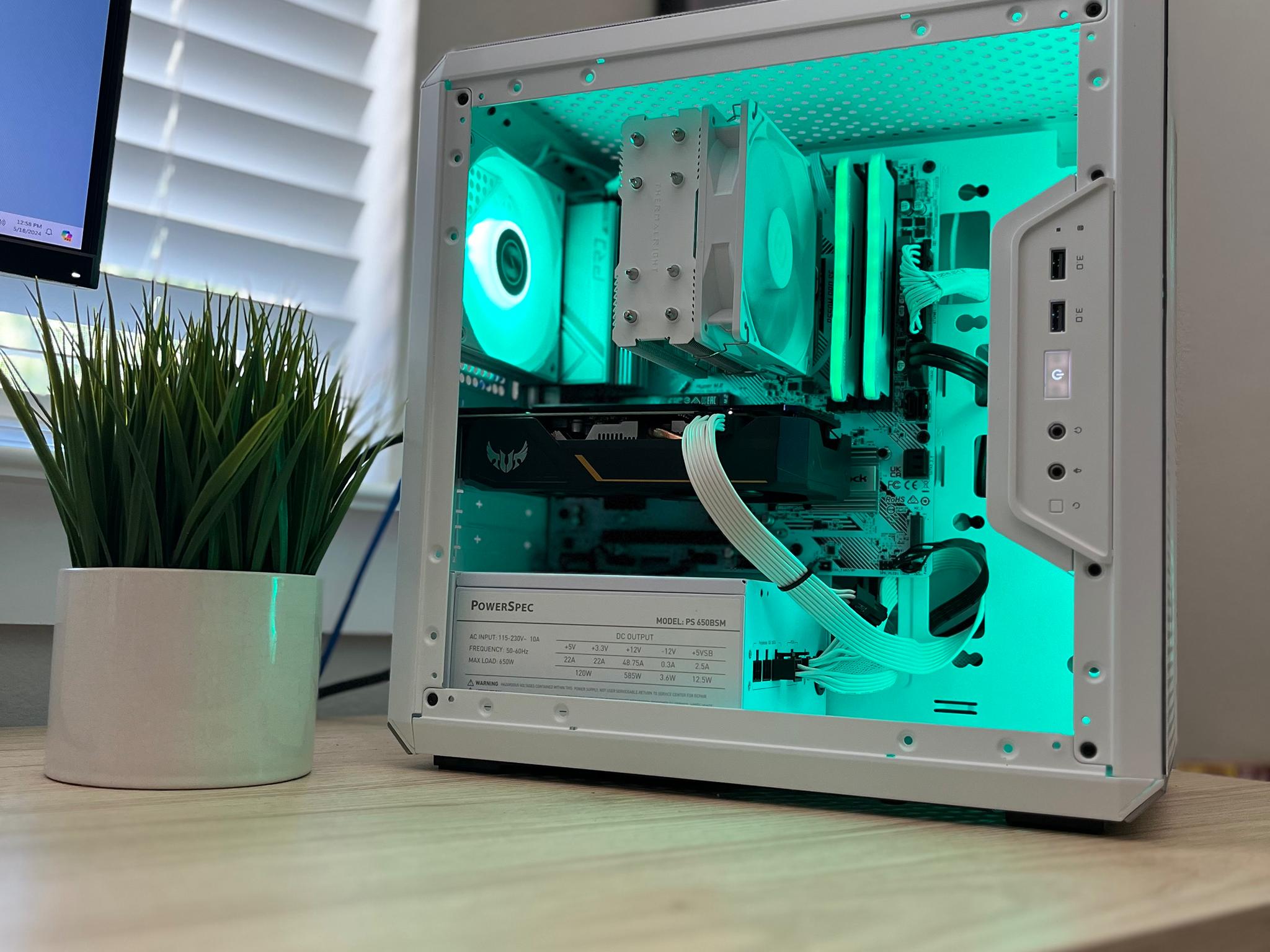CUSTOM WHITE GAMING PC | RYZEN 5 5500 | GTX 1660 TI | RAM DDR4 16GB | 1T SSD | WIN 11 PRO