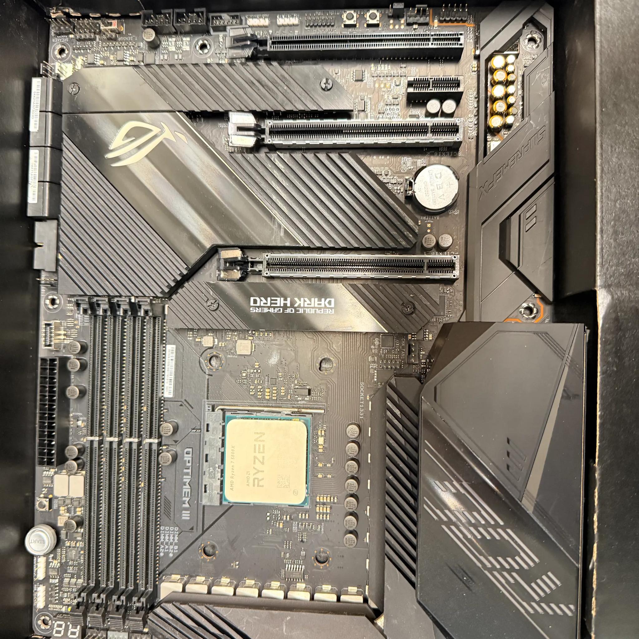 Ryzen 7b 5800x Asus X570 MoBo and 64Gb DDR4