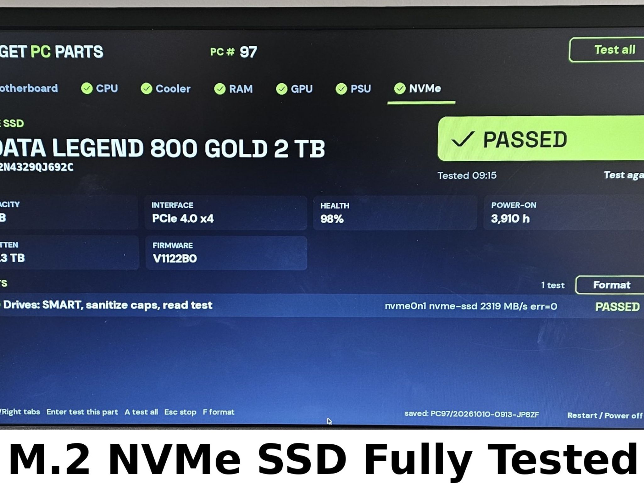 2TB NVMe M.2 SSD ADATA Legend 800 GOLD Gen4
