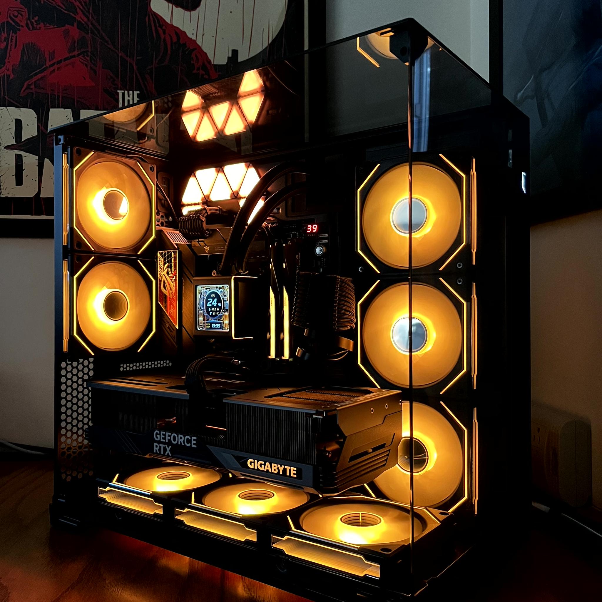 "Golden Tesseract"  - RTX 4080 SUPER OC | Ryzen 7 7800X3D | 32GB @6000 | 4 TB | 1000W Platinum