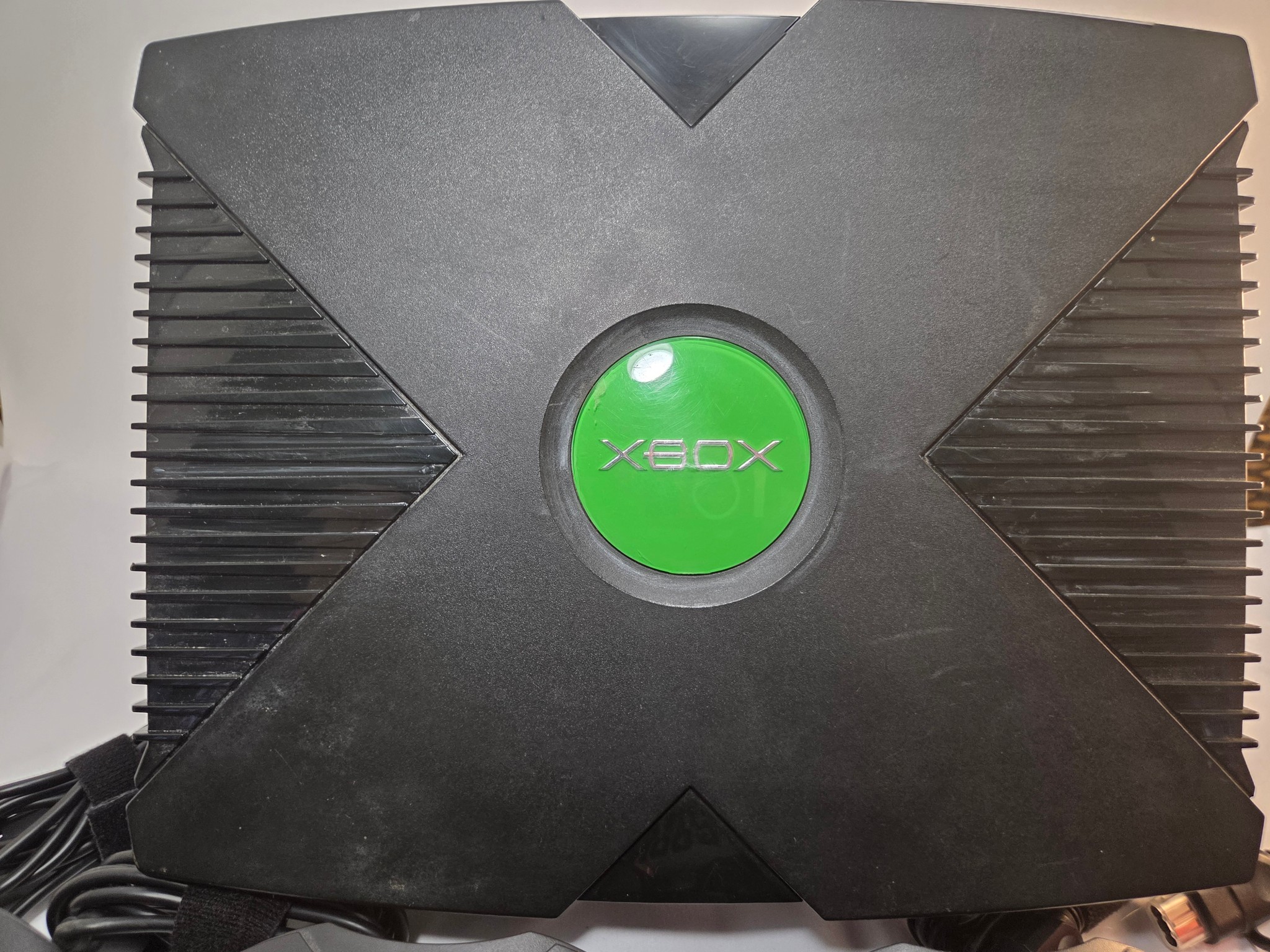 Modded Original XBOX w/ 4 Controllers and HDMI Adapter