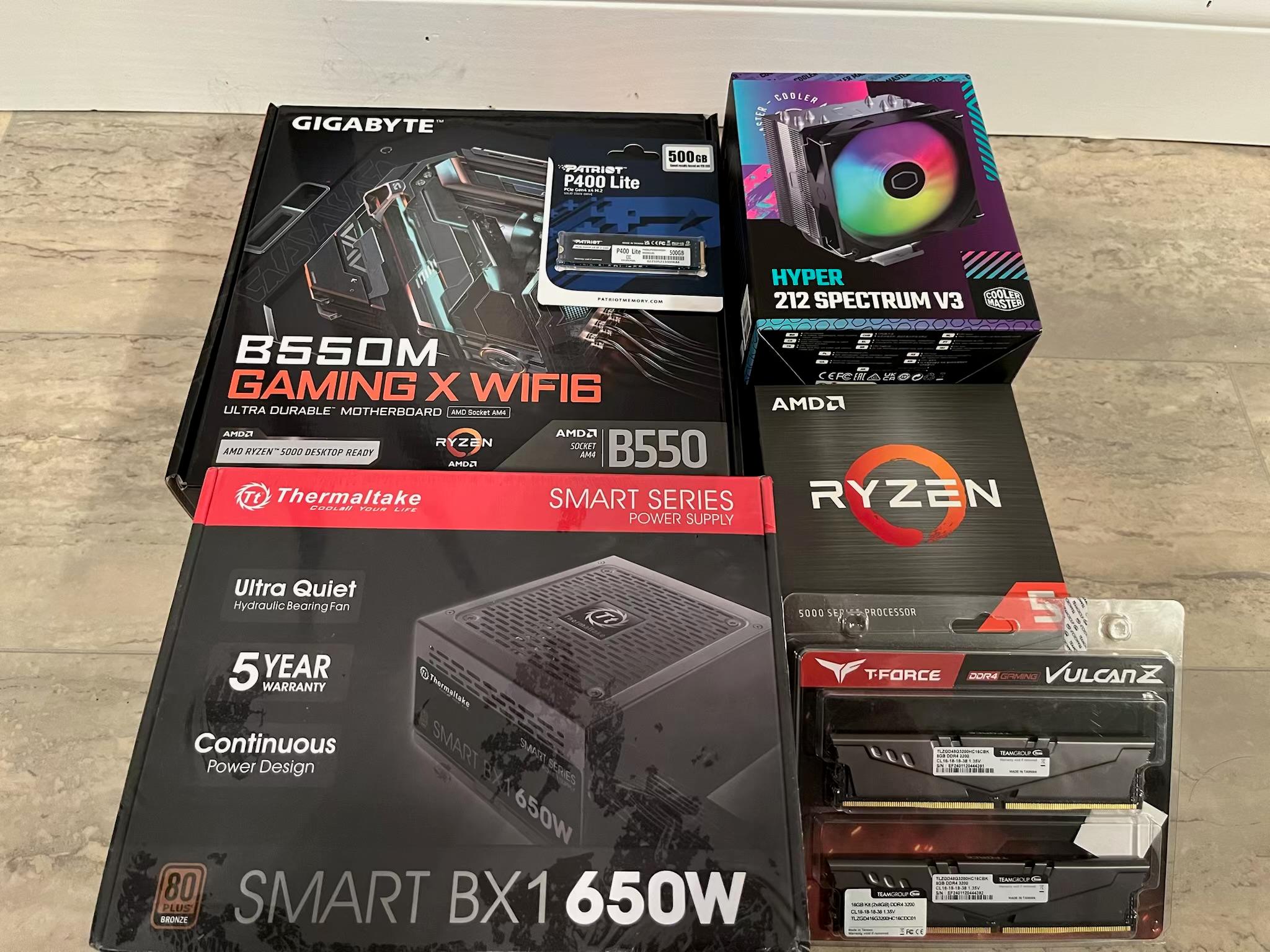 *BNIB* Budget AM4 PC bundle (CPU, MOBO, RAM, SSD, PSU, Cooler)