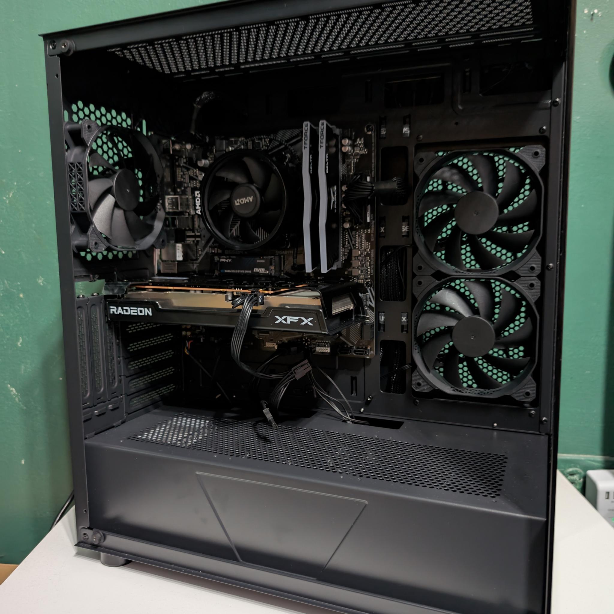 Musetex Gaming Desktop PC/ AMD Ryzen 5500/ 16GB Ram/ AMD RX 6600/ WIN 10 Home/ 1TB M.2 Nvme