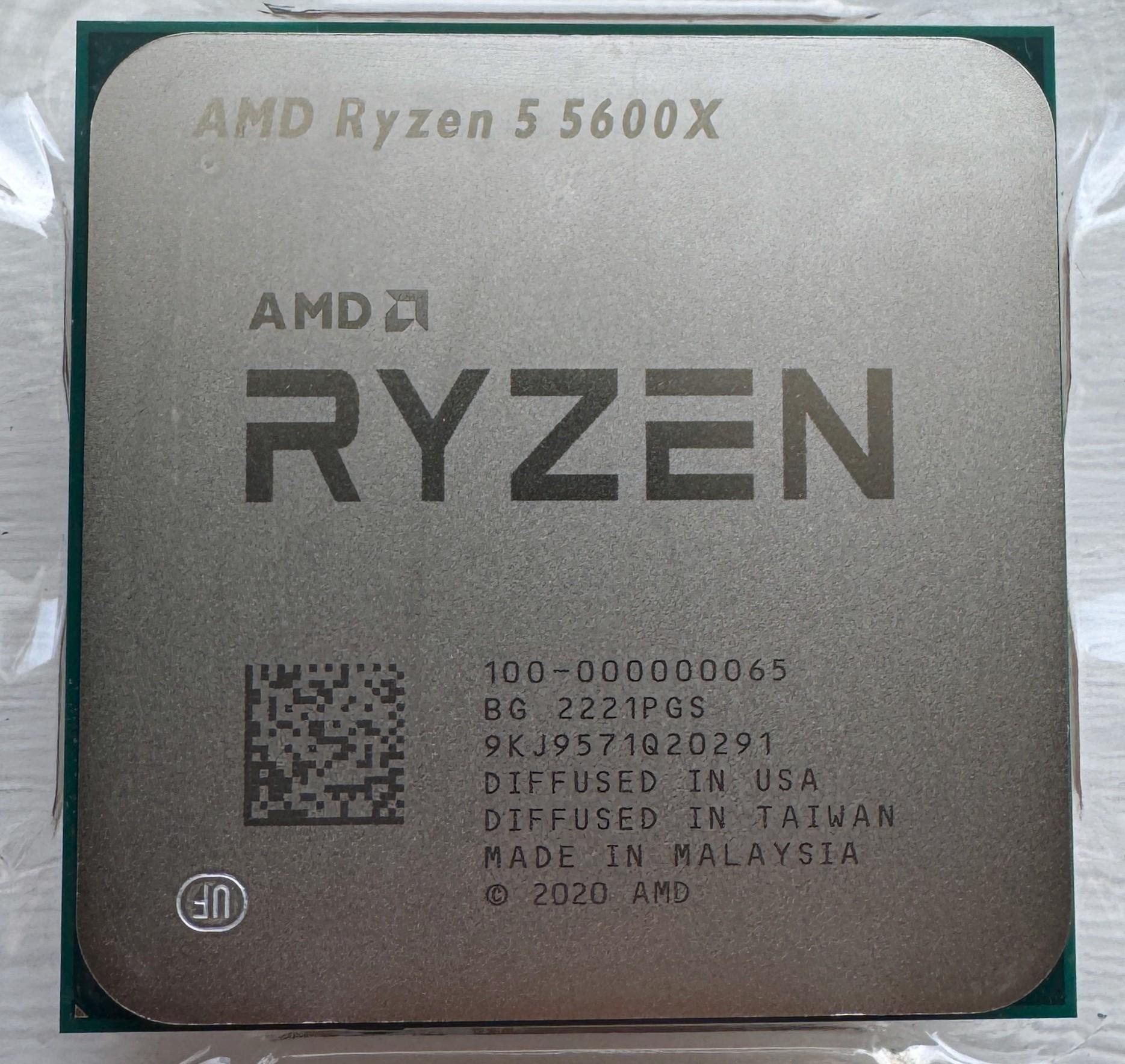AMD Ryzen 5 5600X 6-core, 12-thread unlocked desktop processor with Wraith Stealth cooler