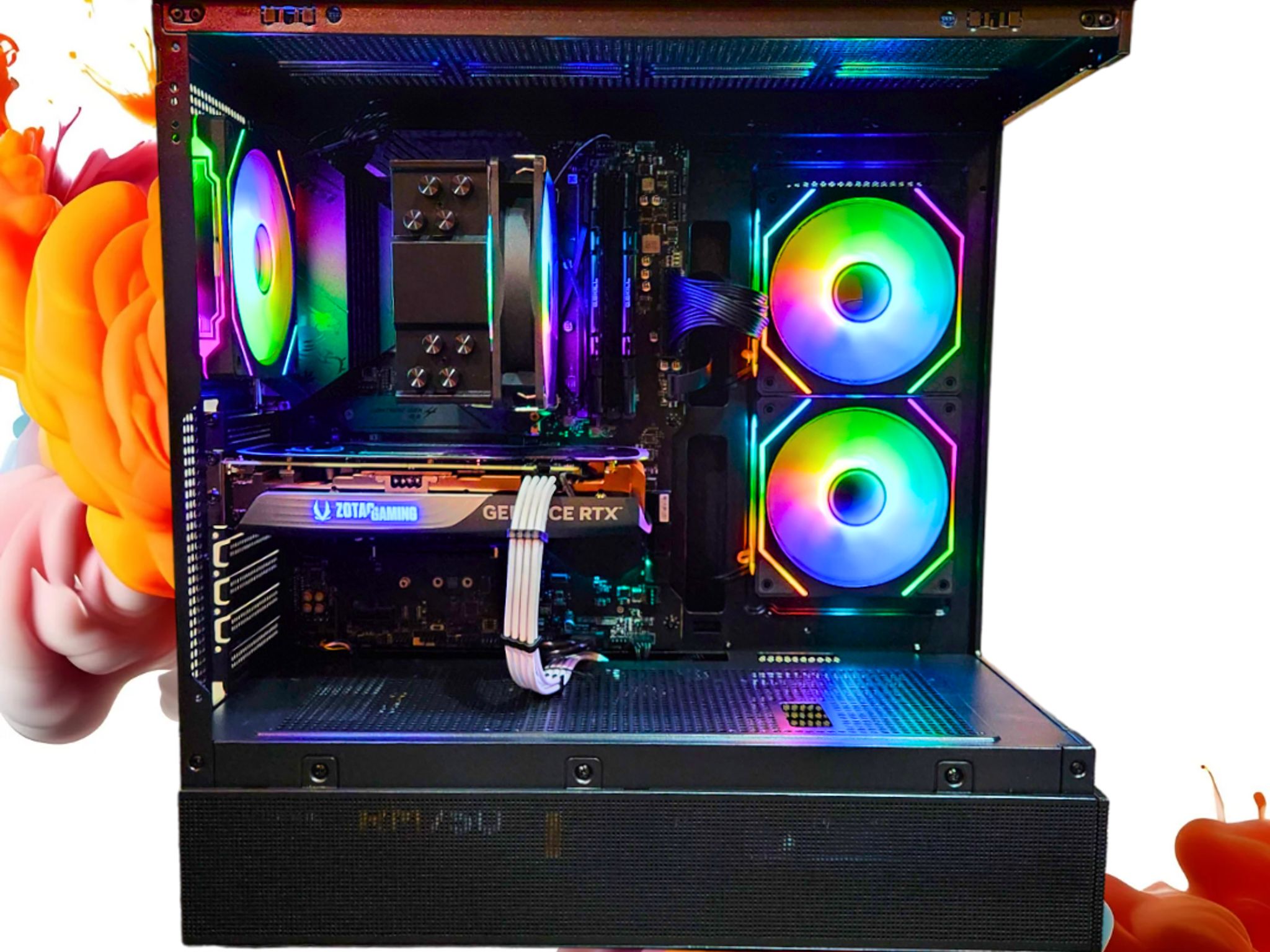 ♾️Infinity🌌: RTX 4070 12GB | Ryzen 5 5600 | 32GB DDR4 RAM | 1TB SSD | 4 RGB Fans | Black RGB PC