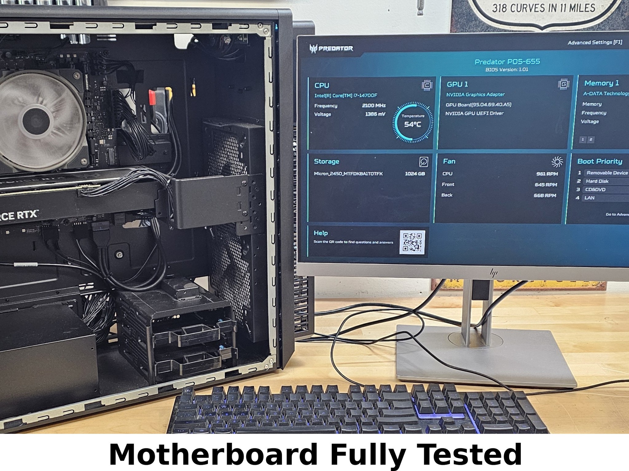 Acer Predator IH67M-WH V1.0 LGA1700 DDR5 mATX Motherboard w/ WiFi & I/O Shield