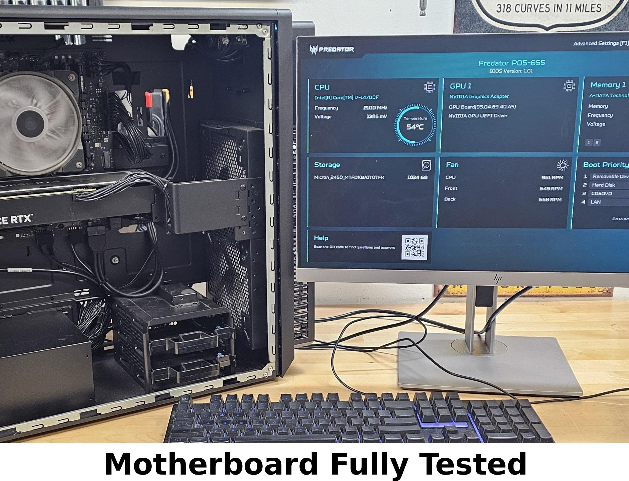 Acer Predator IH67M-WH V1.0 LGA1700 DDR5 mATX Motherboard w/ WiFi & I/O Shield