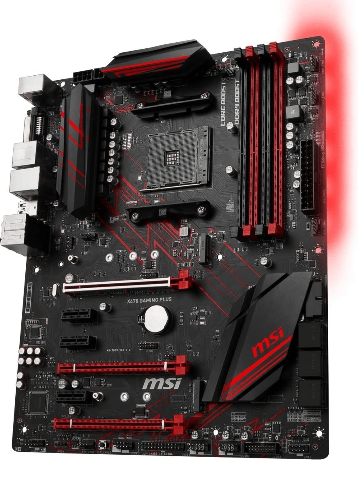 MSI X470 Gaming Plus AMD AM4 ATX DDR4-SDRAM Motherboard