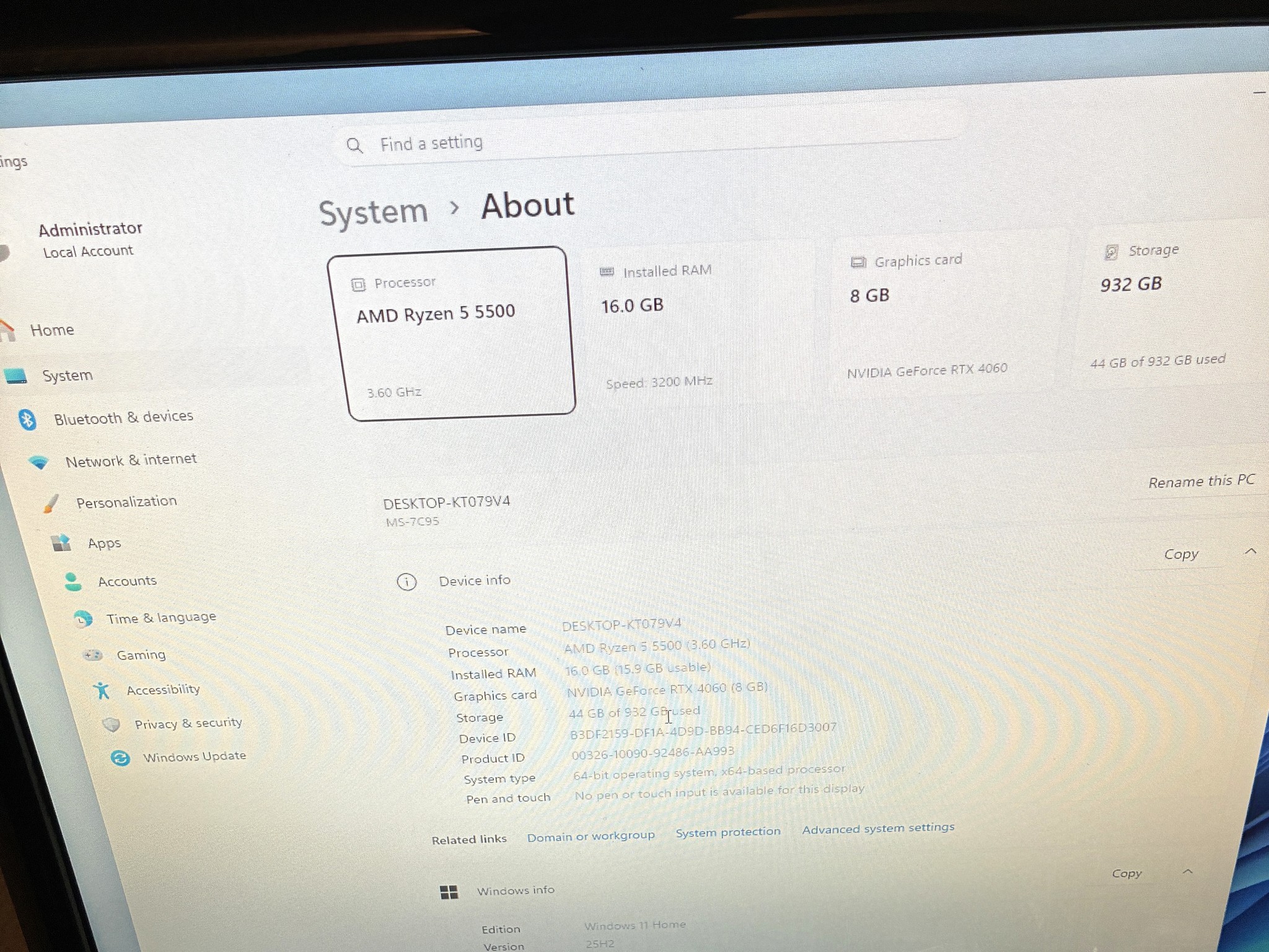Ryzen 5, RTX 4060