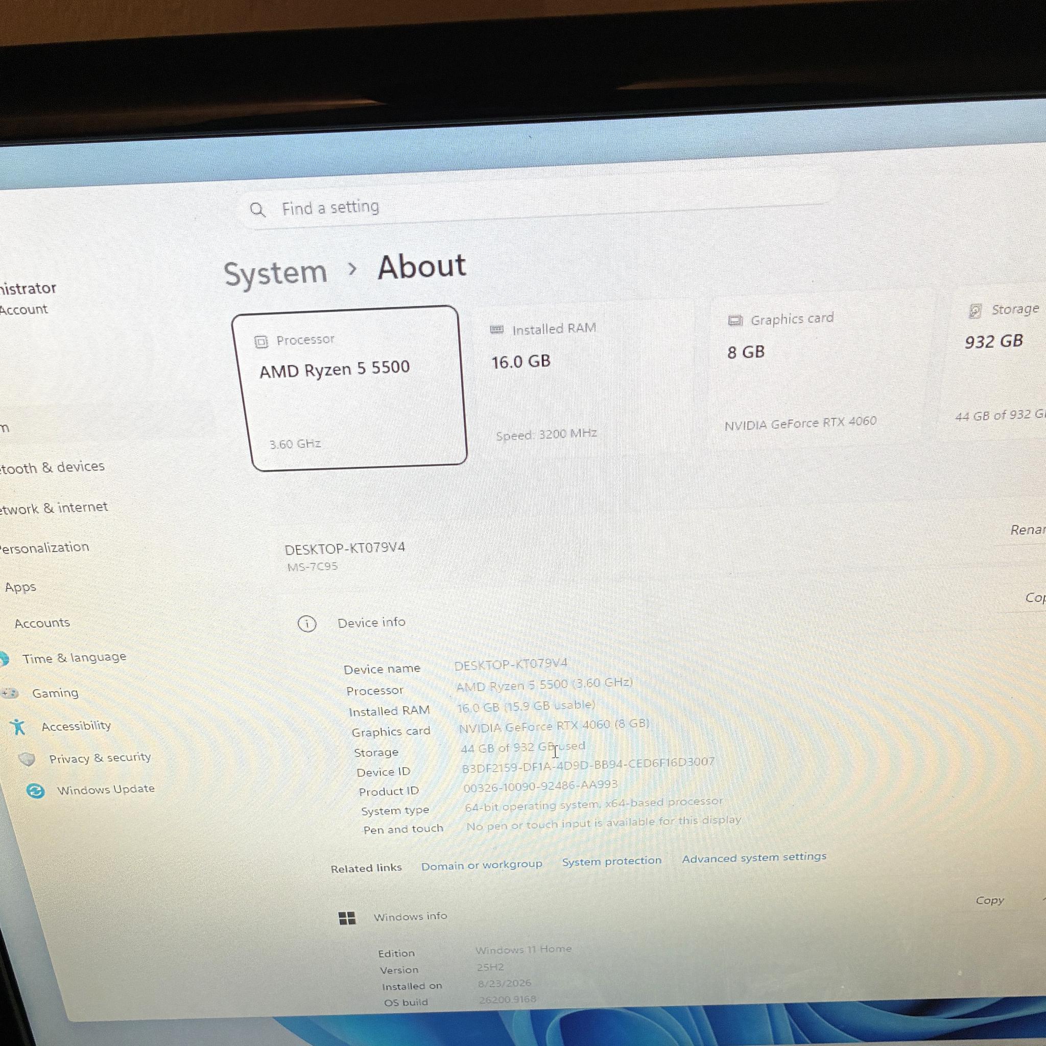 Ryzen 5, RTX 4060